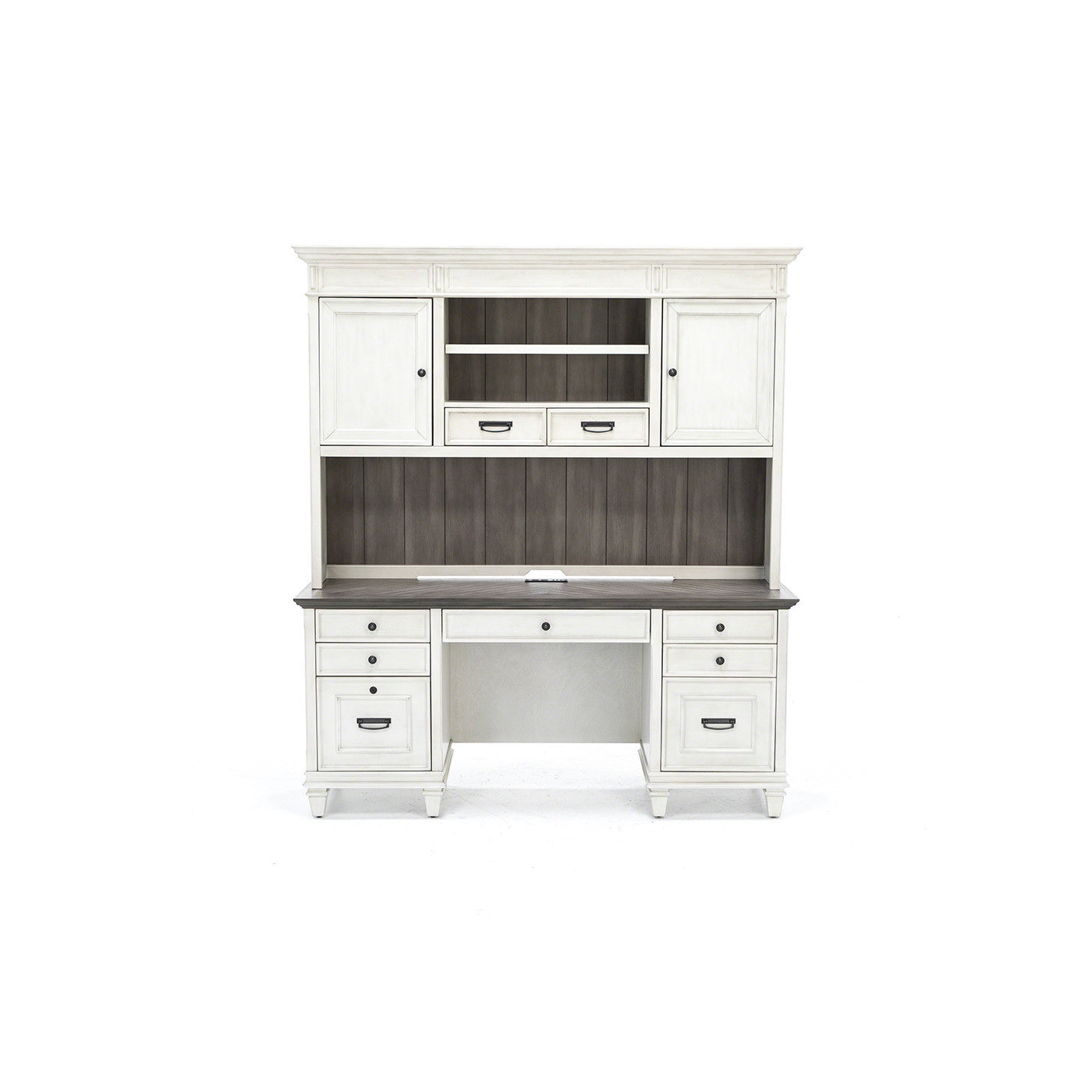 White Estate Credenza and Hutch
