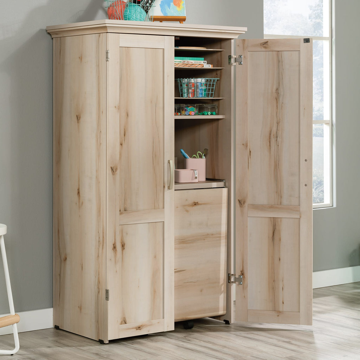Pacific Maple Craft & Sewing Armoire