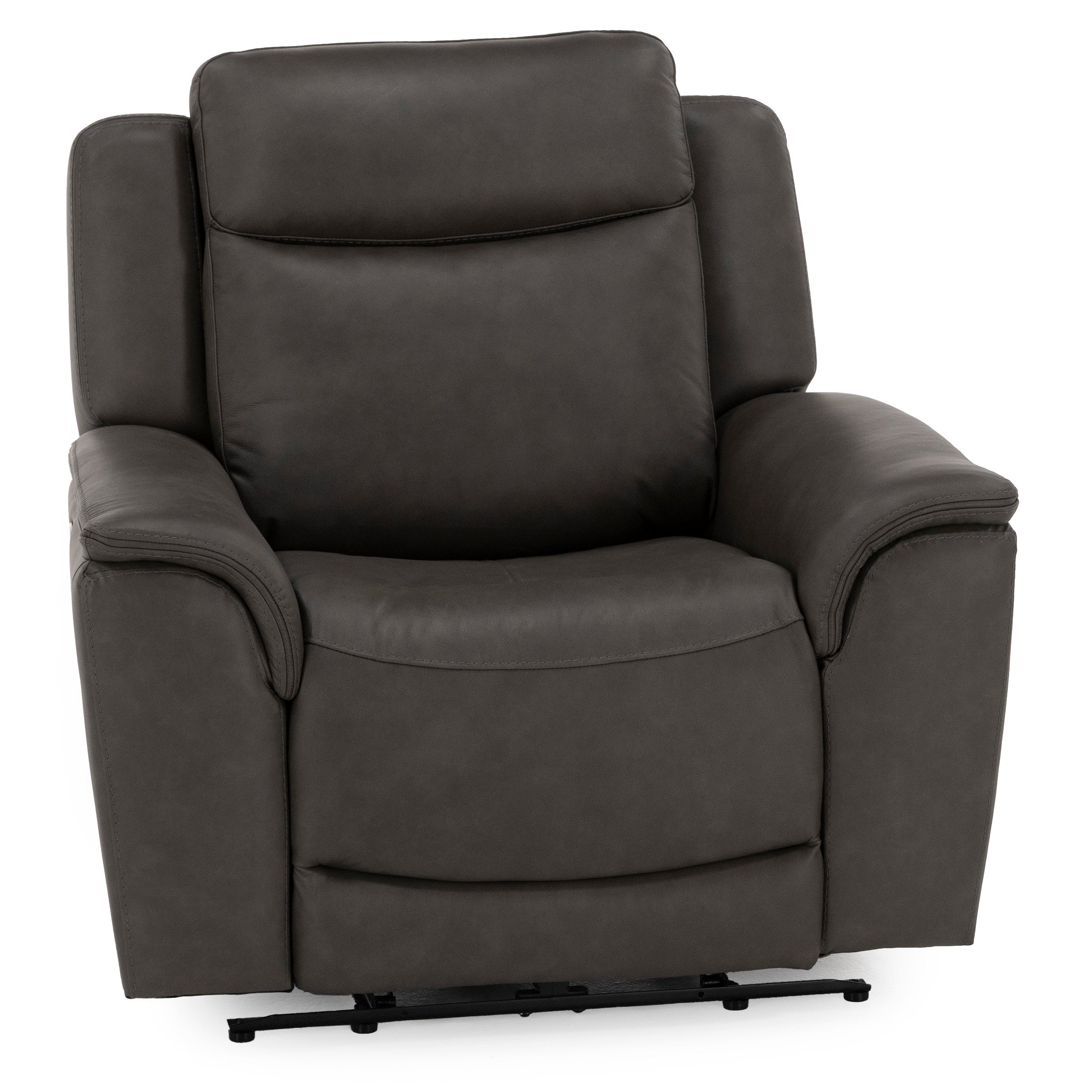 Drew & Jonathan Home Davidson Leather Power Headrest Wall Saver Recliner