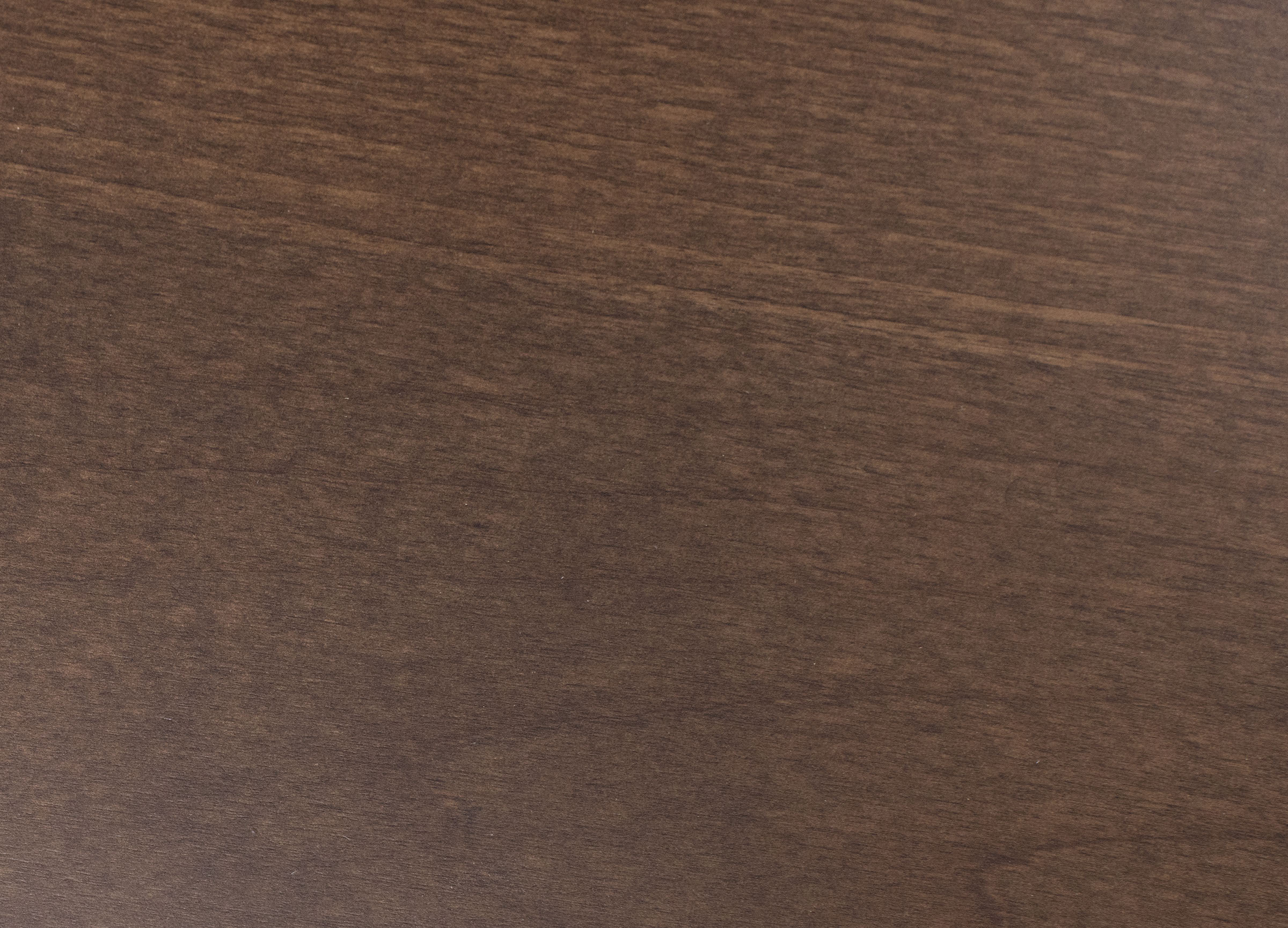 Dark brown wood grain texture, sample of finished wood surface.