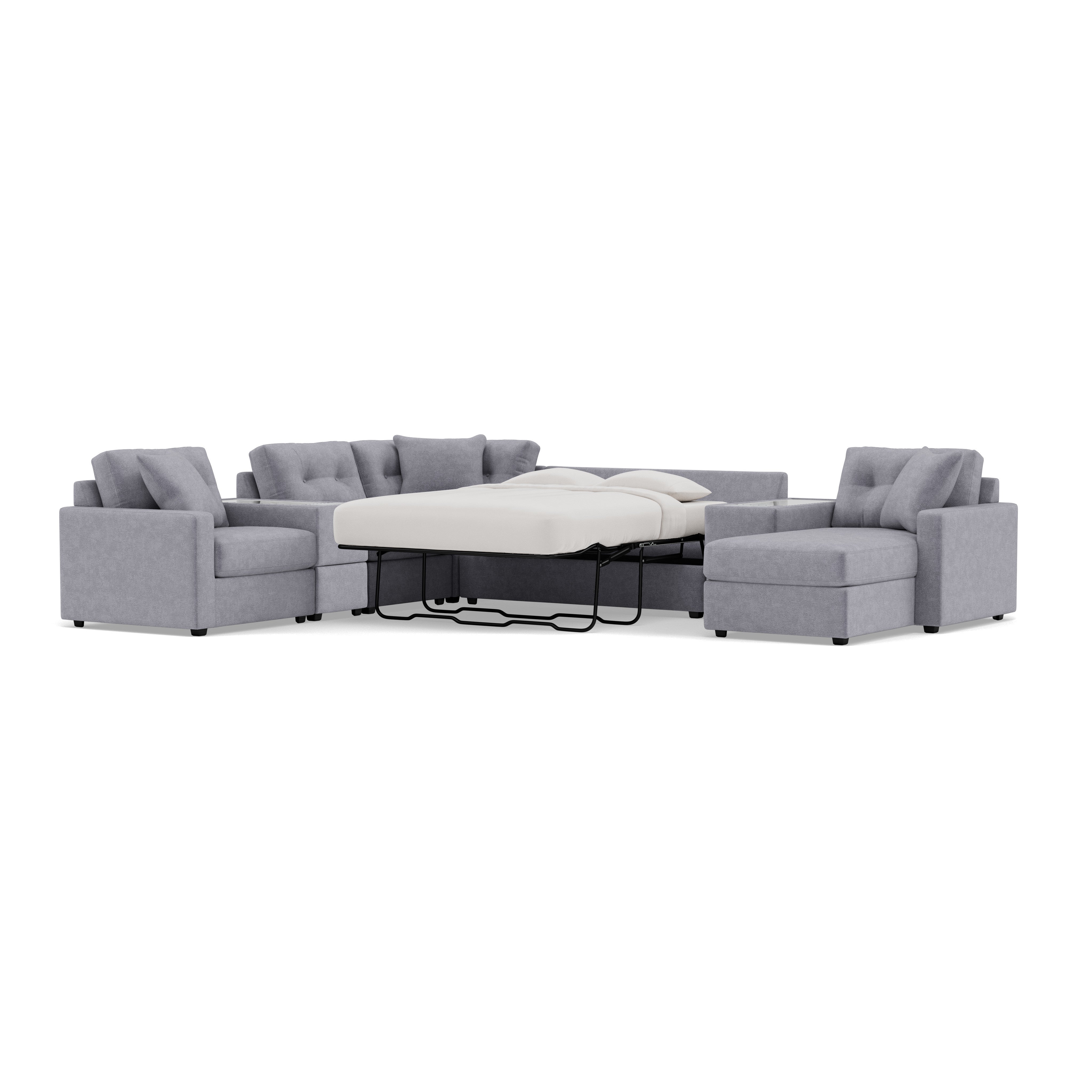 Drew & Jonathan Home Modular One 7-Pc. Wall Saver Power Reclining Sectional With Memory Foam Sleeper