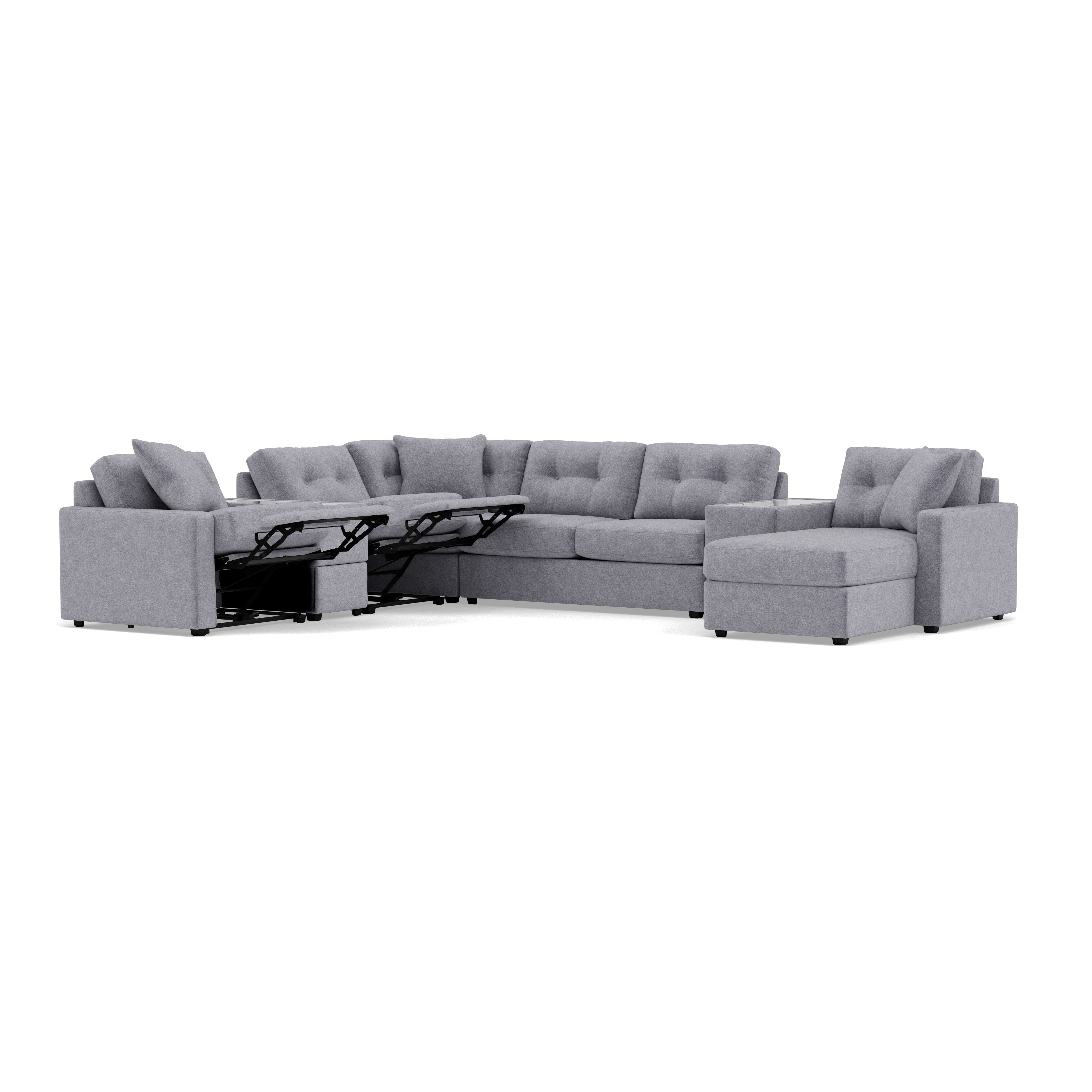Drew & Jonathan Home Modular One 7-Pc. Wall Saver Power Reclining Sectional With Memory Foam Sleeper