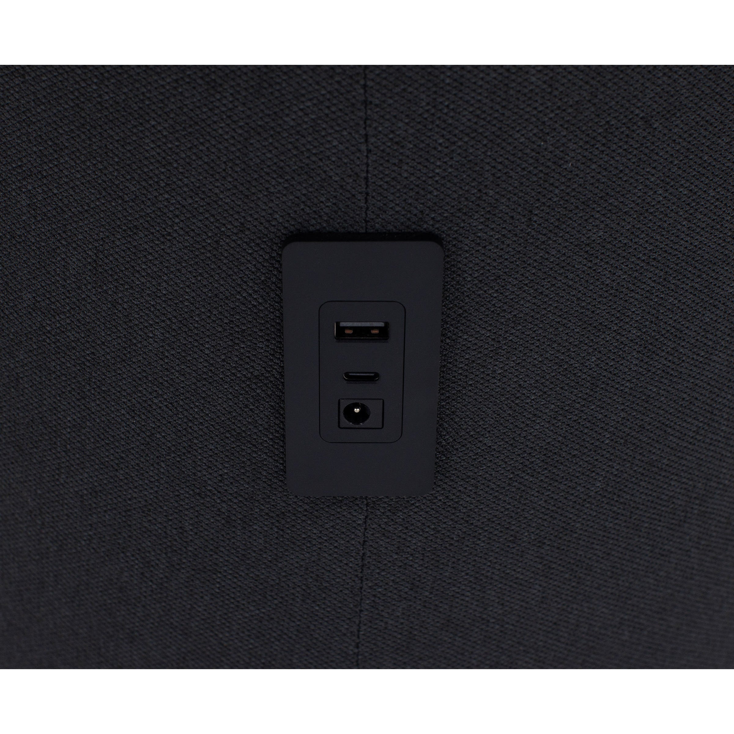 Halo Round Smart End Table in Black