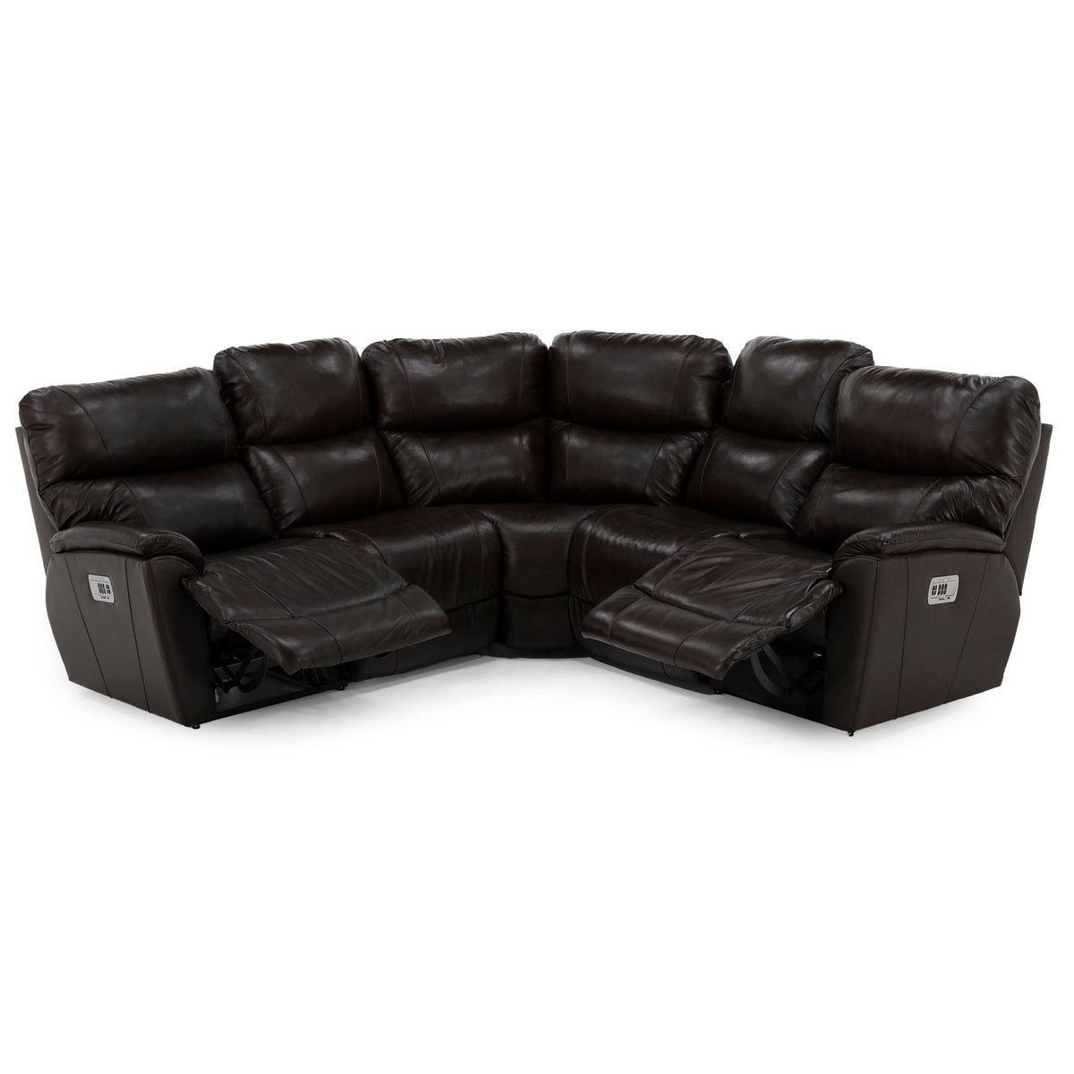 Trouper 5-Pc. Leather Fully Loaded Reclining Modular With Wireless Remotes