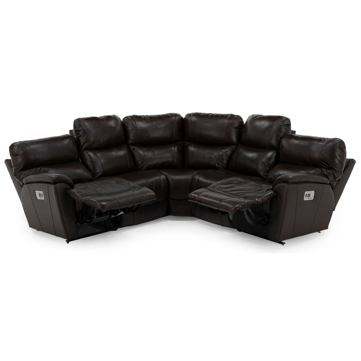 Trouper 5-Pc. Leather Fully Loaded Reclining Modular With Wireless Remotes
