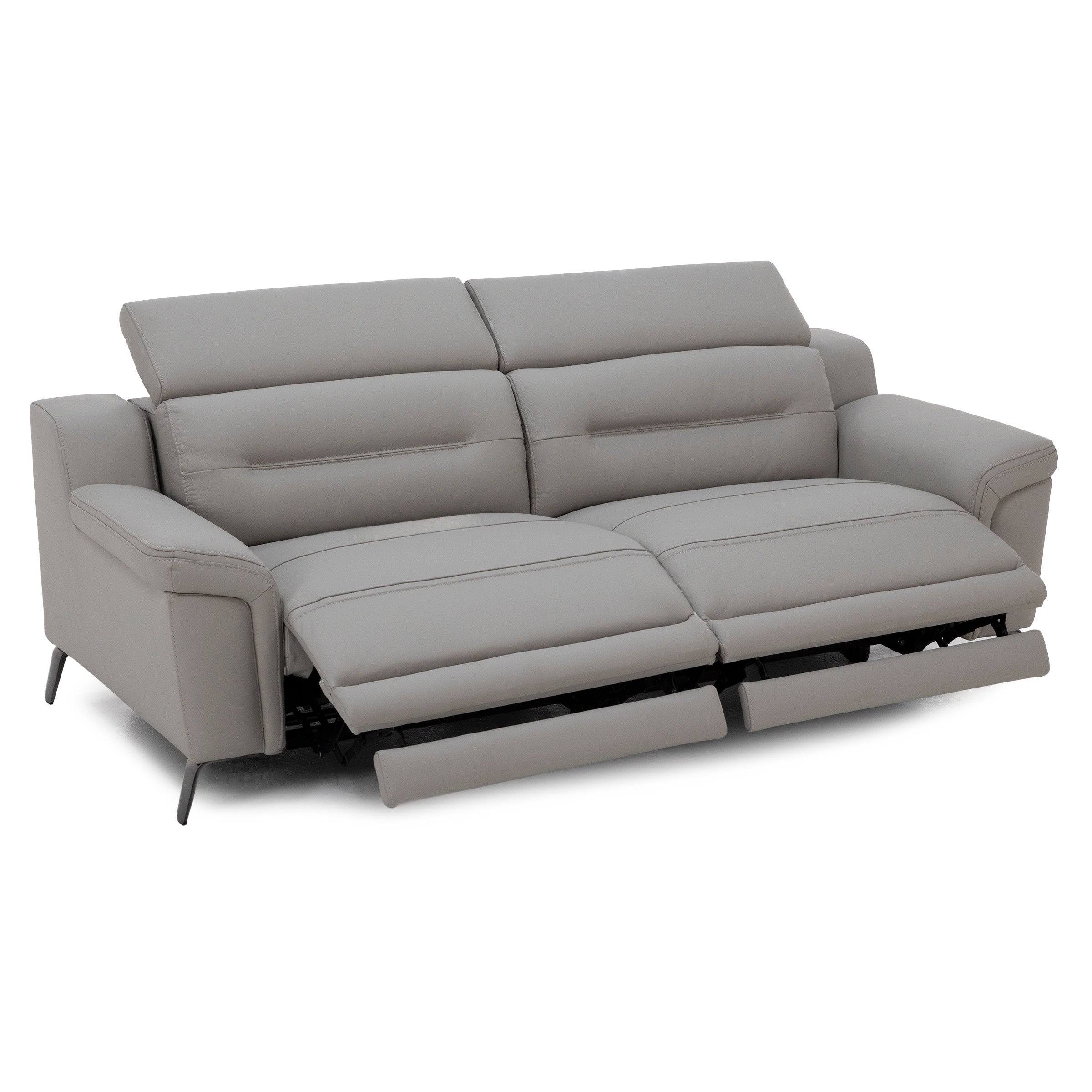 Helio 2-Pc. Leather Power Headrest Reclining Loveseat