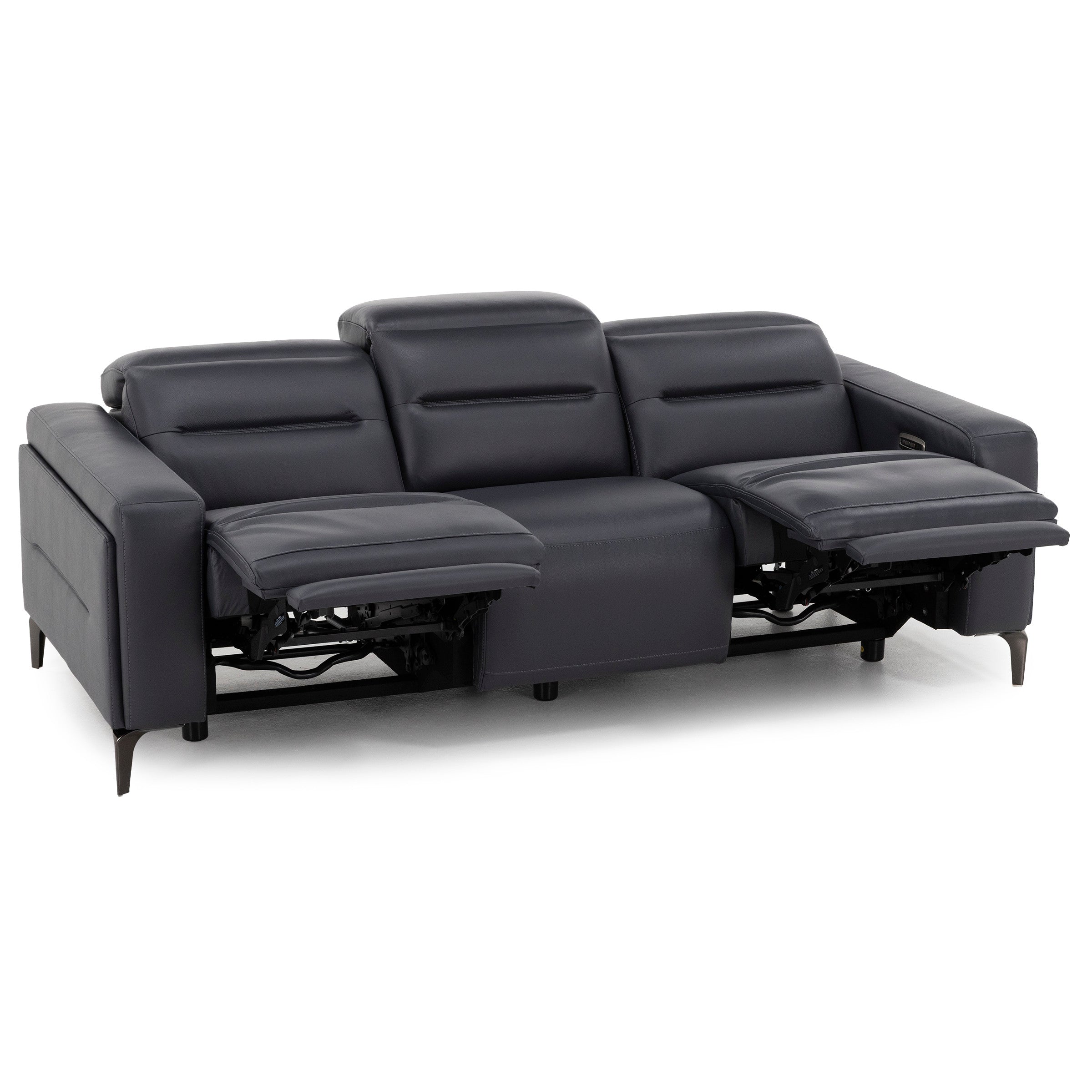 Drew & Jonathan Home Amalfi Leather Wall Saver Power Headrest Reclining Sofa