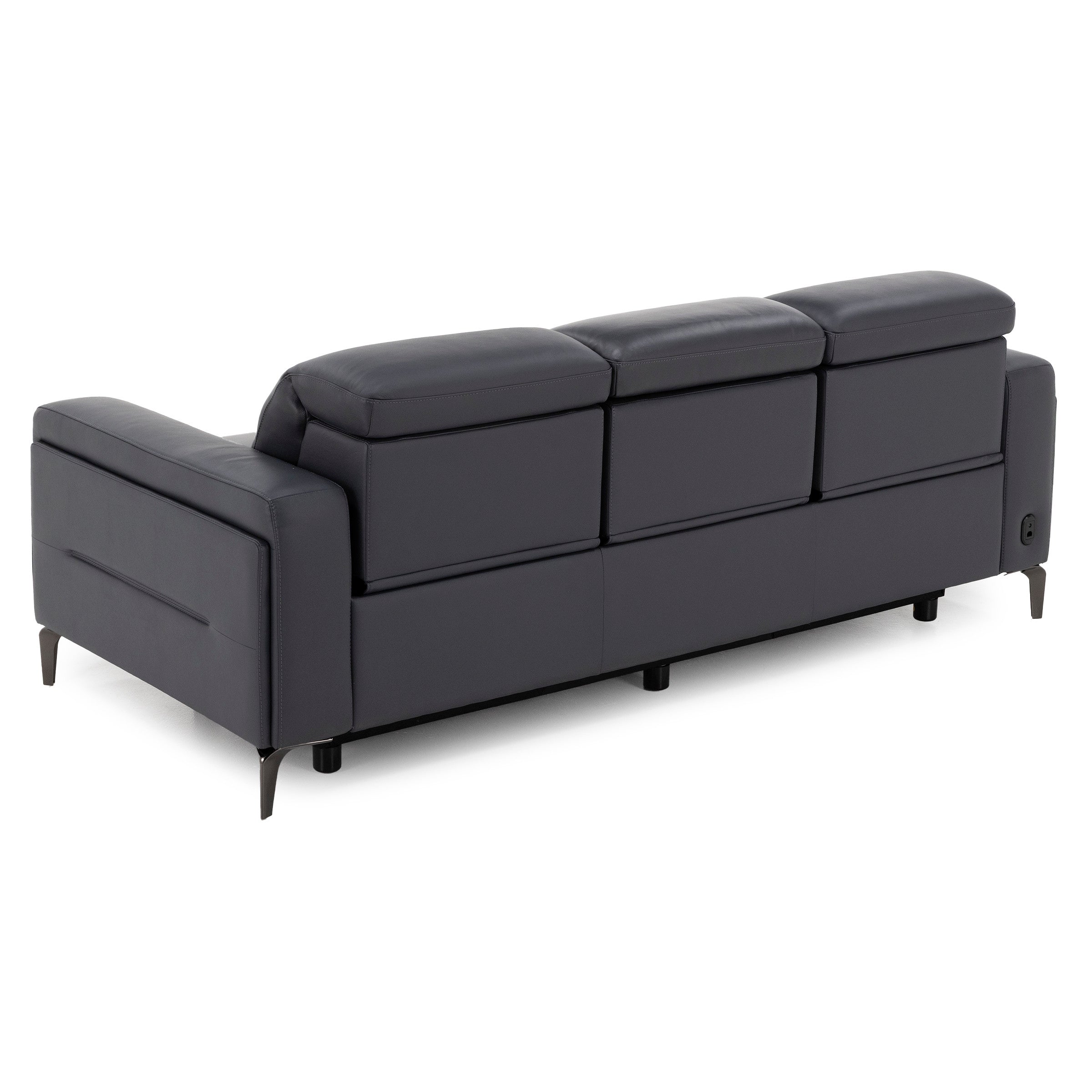 Drew & Jonathan Home Amalfi Leather Wall Saver Power Headrest Reclining Sofa