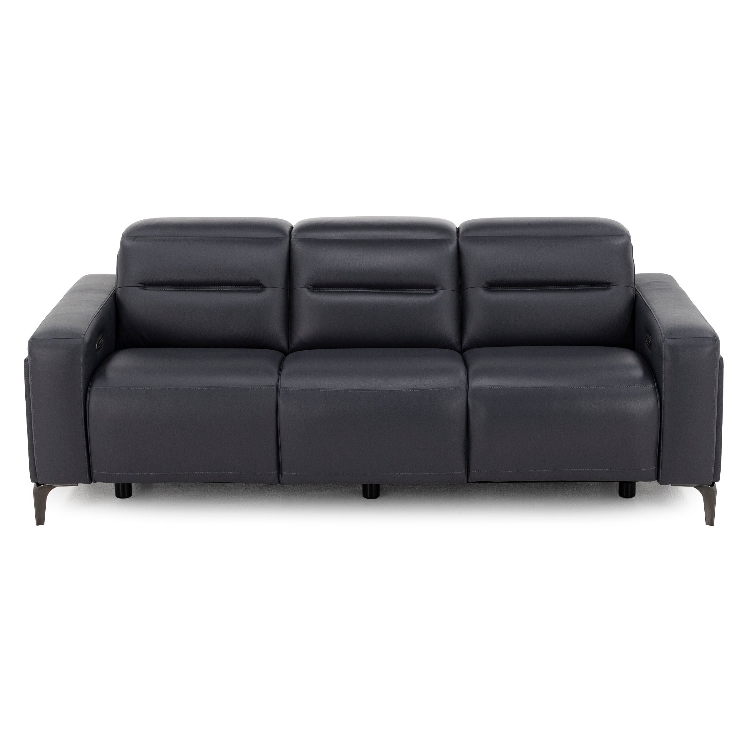 Drew & Jonathan Home Amalfi Leather Wall Saver Power Headrest Reclining Sofa