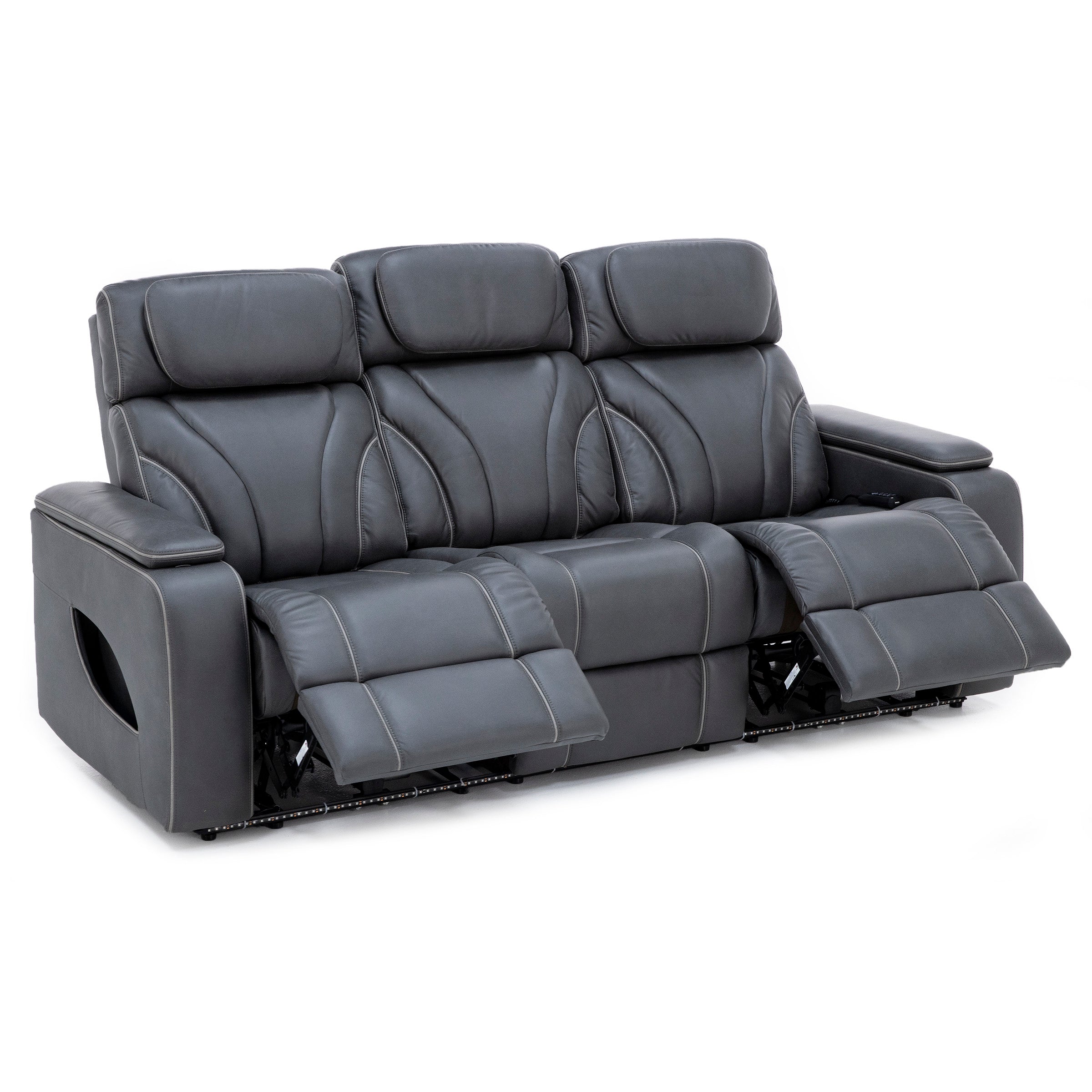 Torino Fully Loaded Zero Gravity Reclining Sofa With Air Massage, Heat, Drop Down Table and Lights