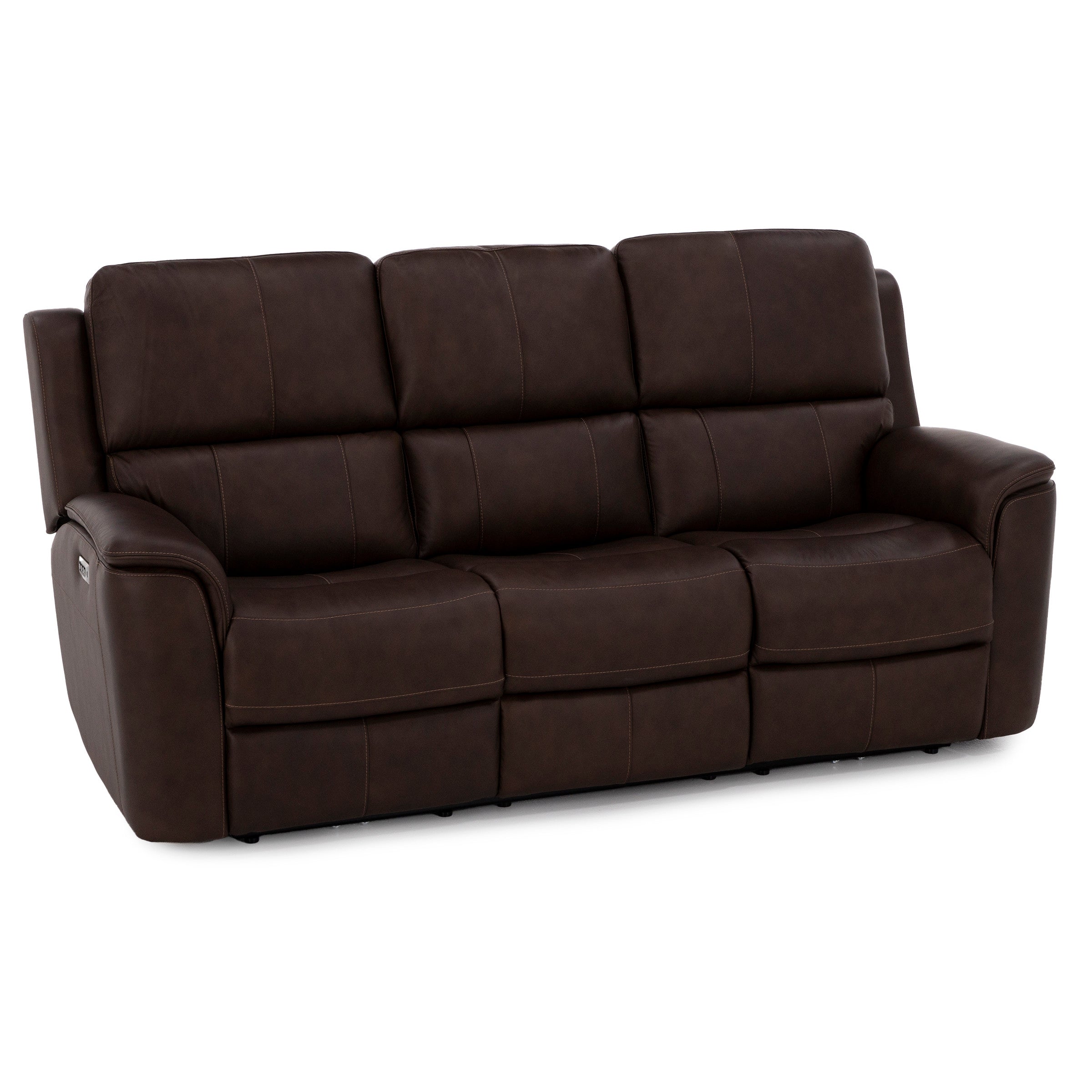 Flexsteel Hank Leather Fully Loaded Zero Gravity Reclining Sofa With Drop Down Table