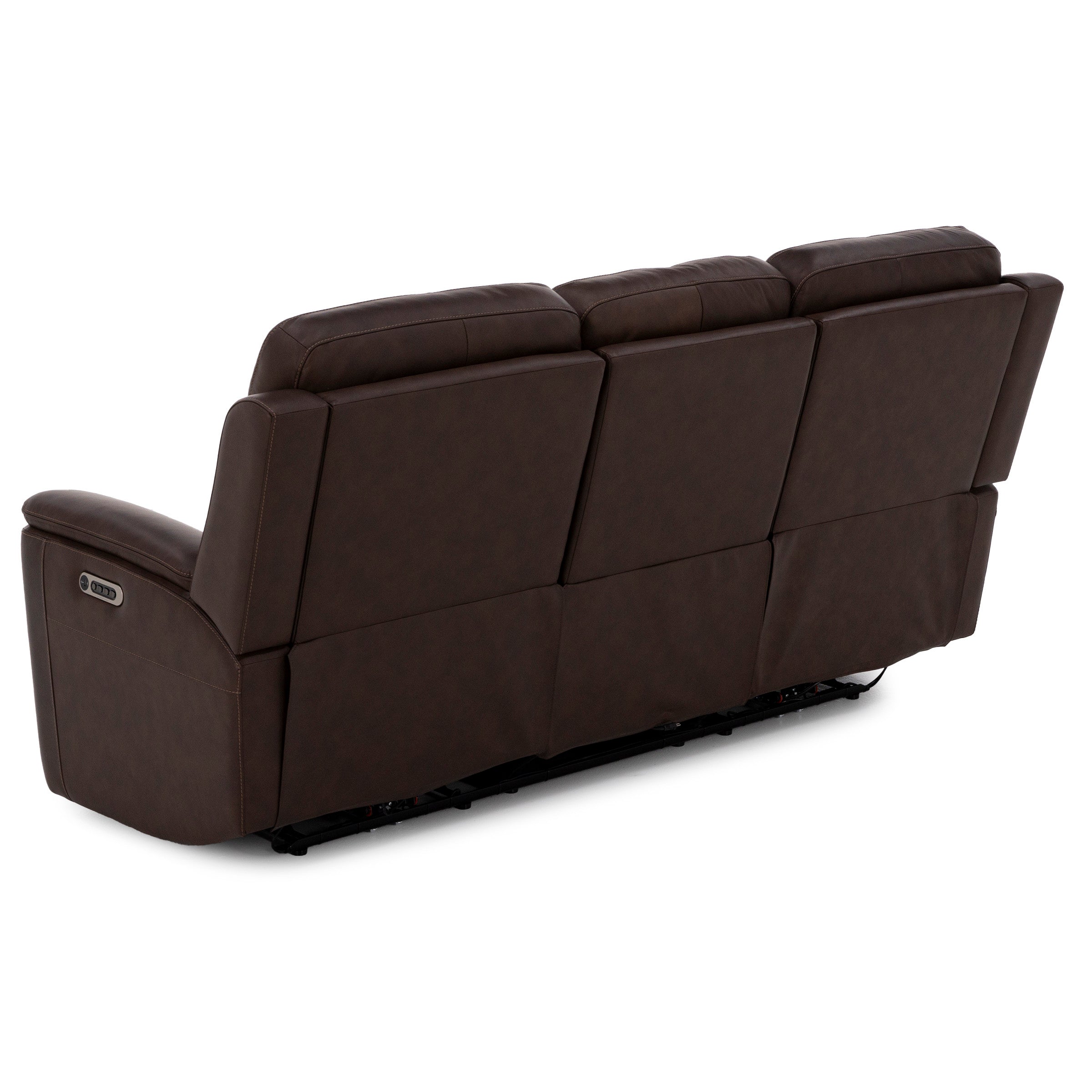 Flexsteel Hank Leather Fully Loaded Zero Gravity Reclining Sofa With Drop Down Table