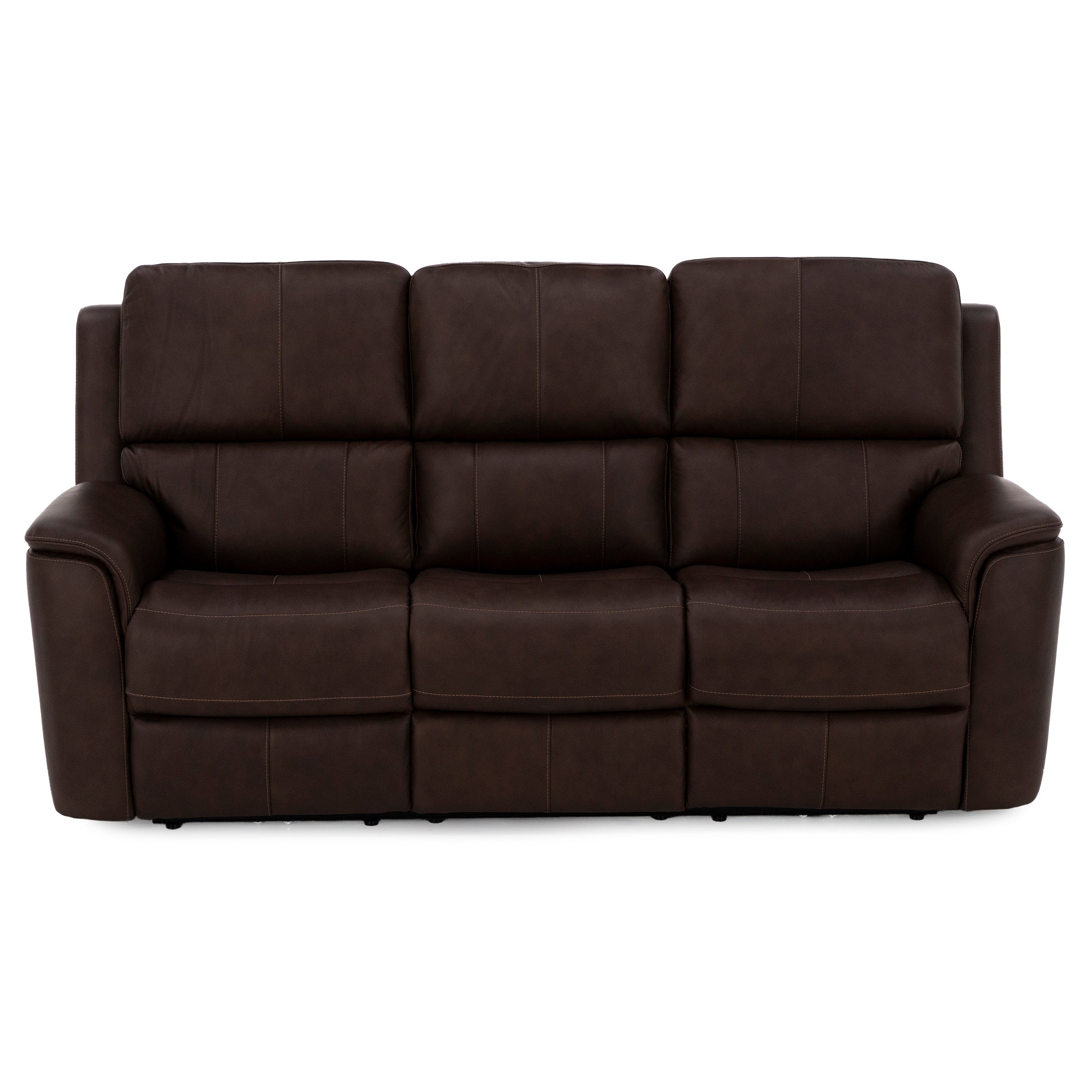 Flexsteel Hank Leather Fully Loaded Zero Gravity Reclining Sofa With Drop Down Table