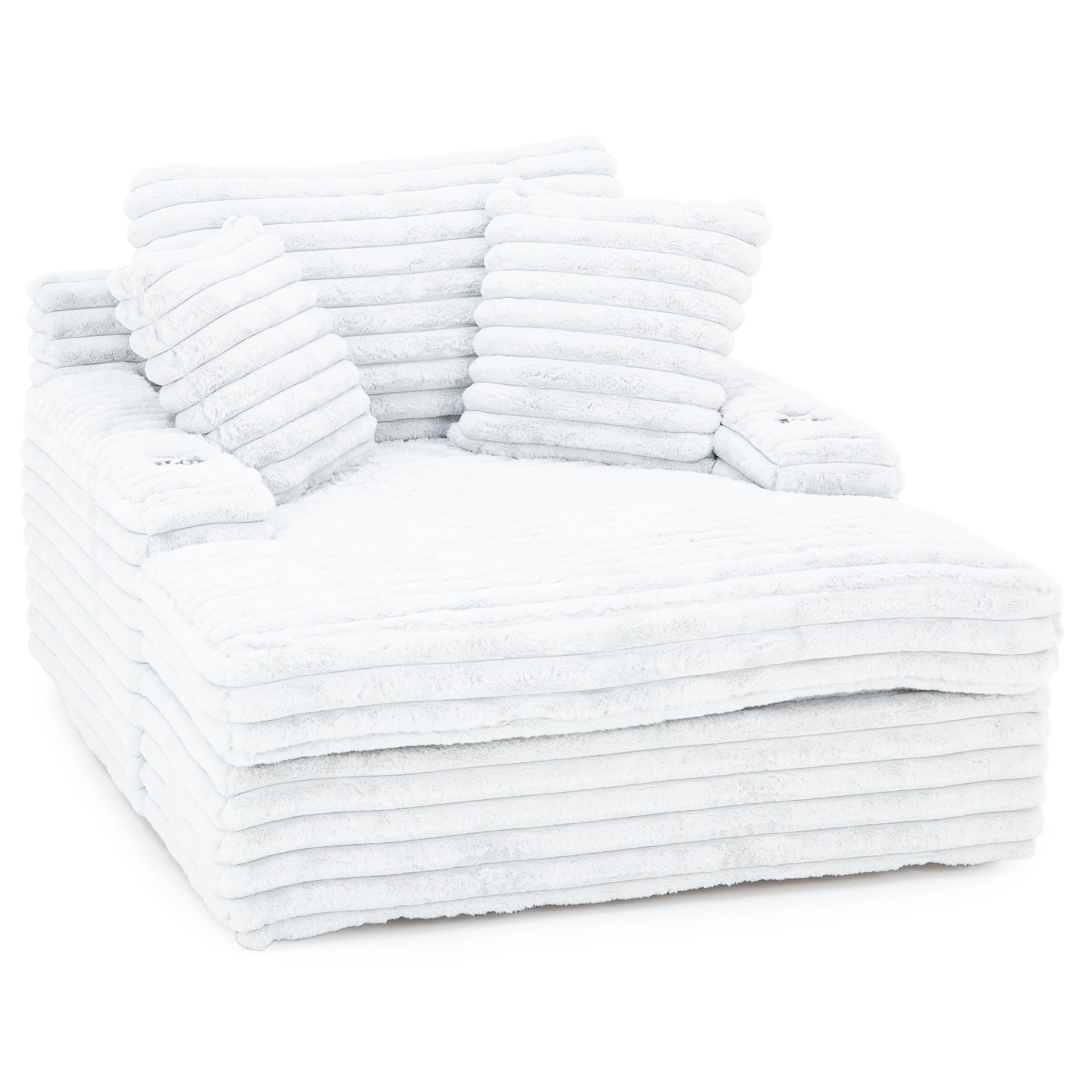 Nestle Small Chaise Lounge With Dual Cupholders And Charging Ports