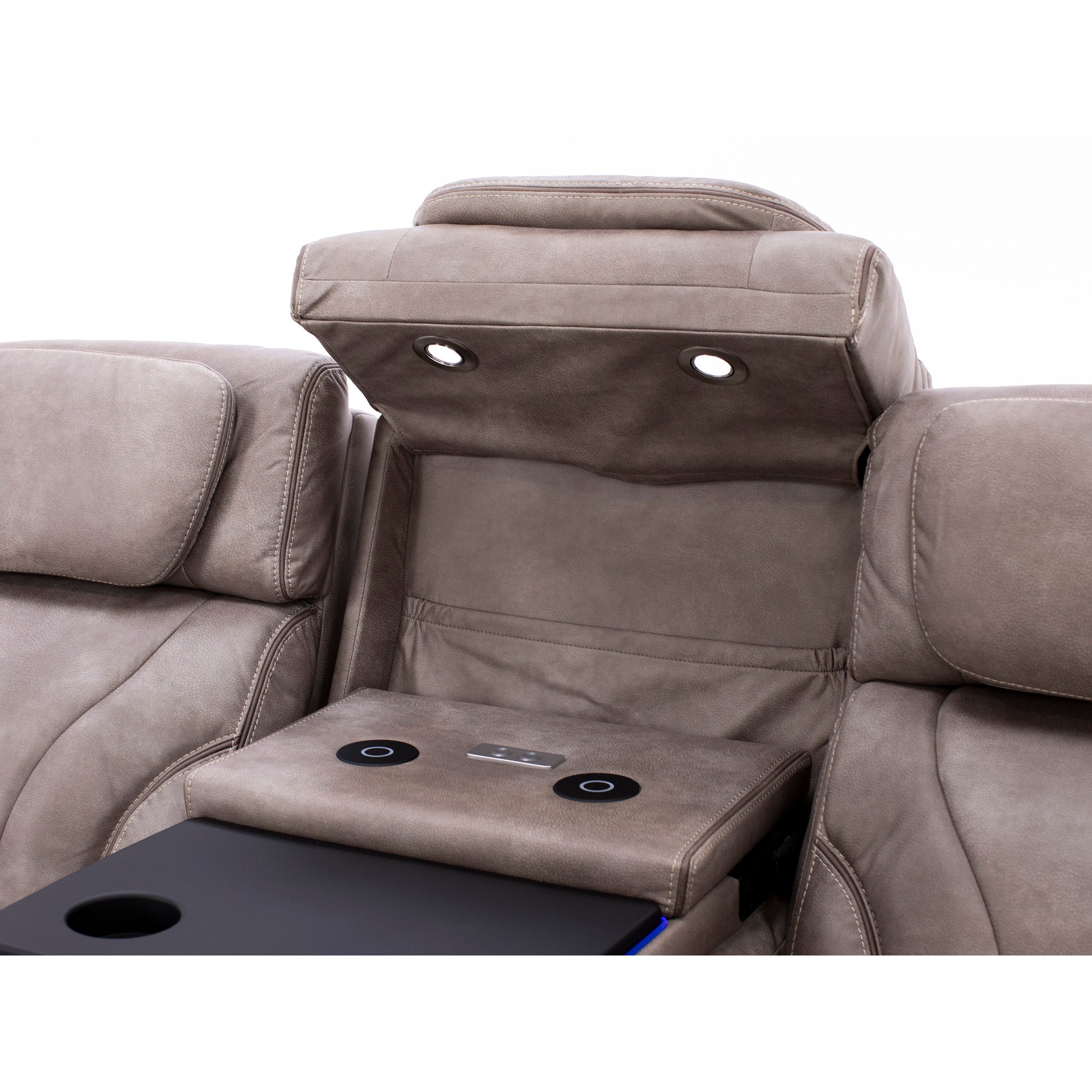 Torino Fully Loaded Zero Gravity Reclining Sofa With Air Massage, Heat, Drop Down Table and Lights