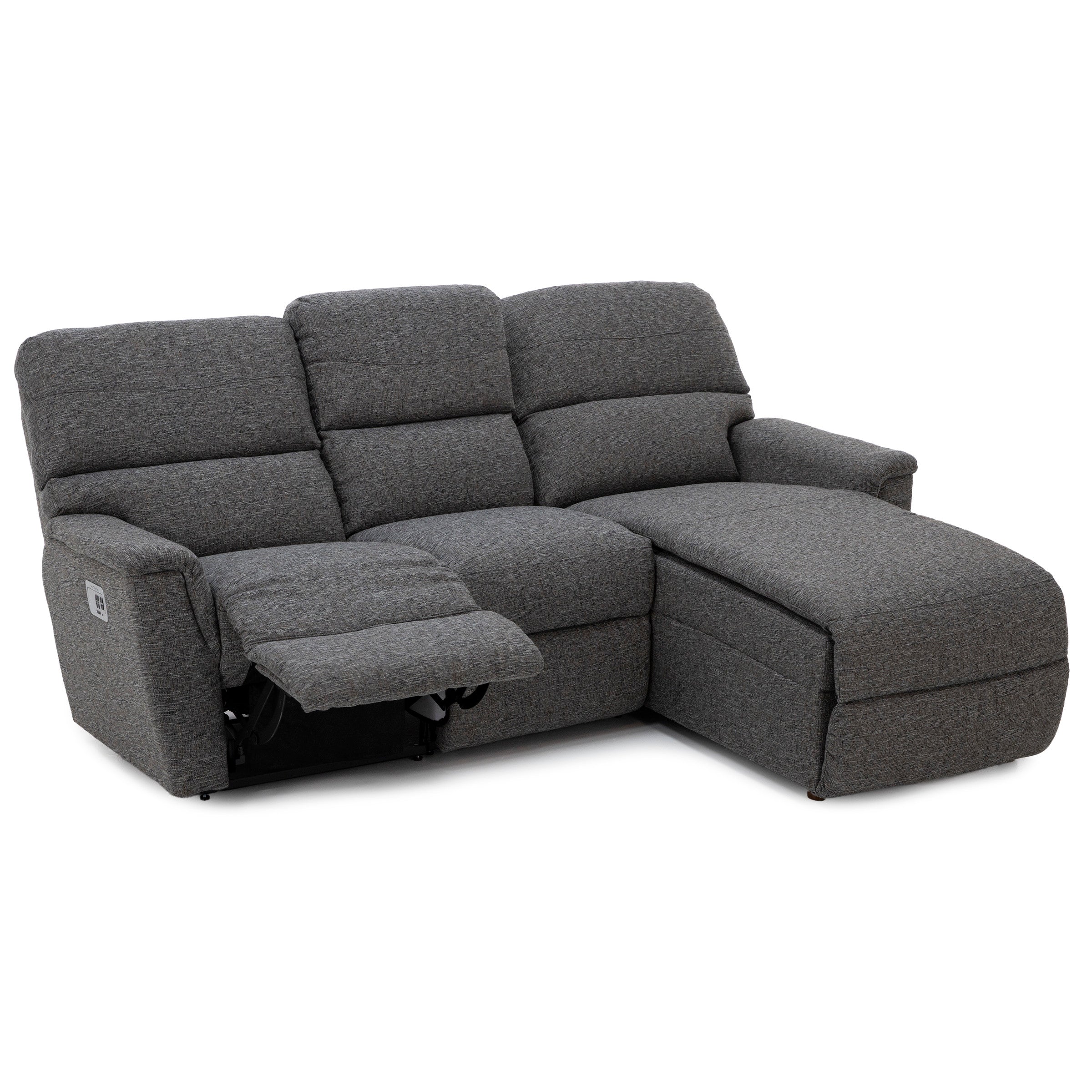 Ava 3-Pc. Power Headrest Reclining Chaise Sofa