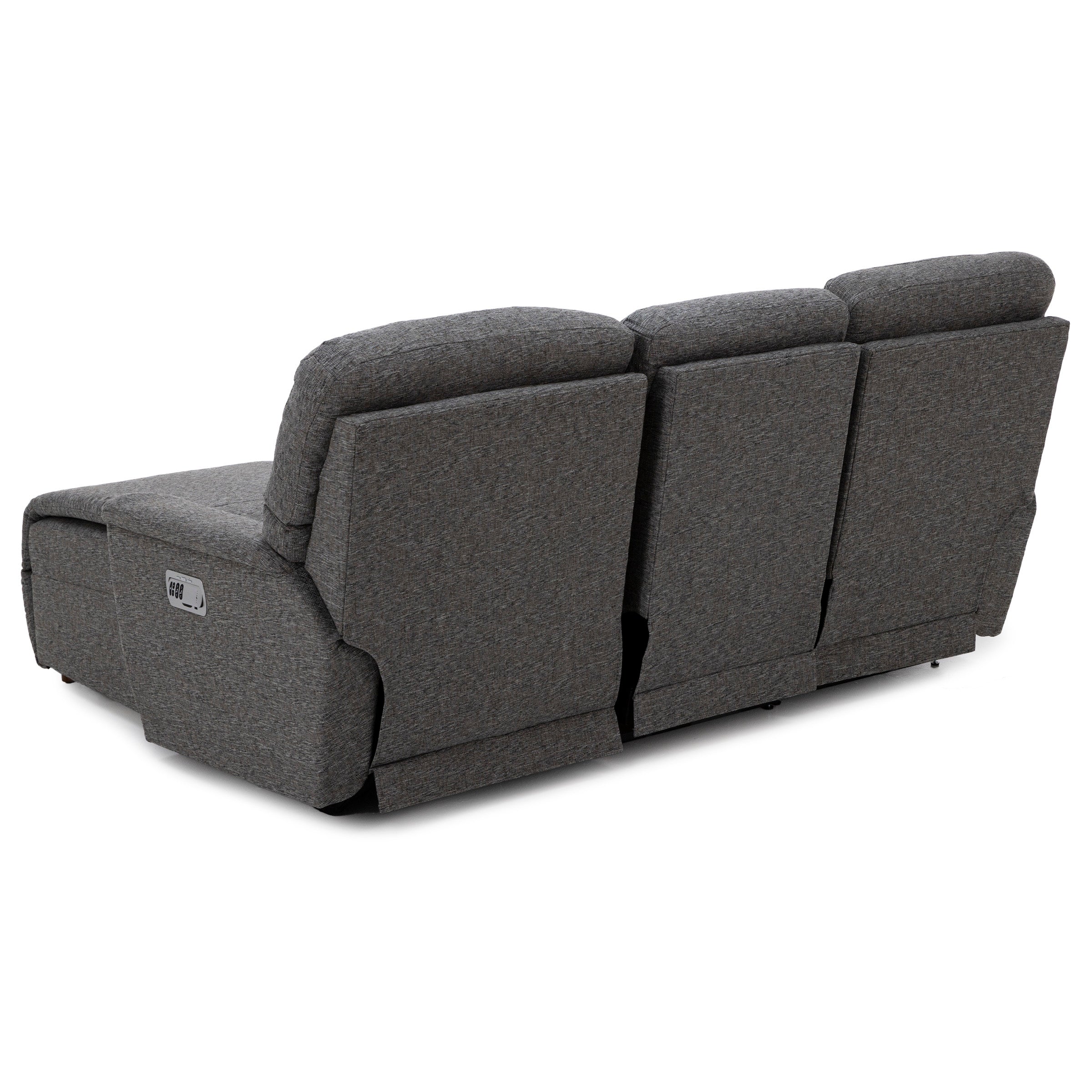 Ava 3-Pc. Power Headrest Reclining Chaise Sofa