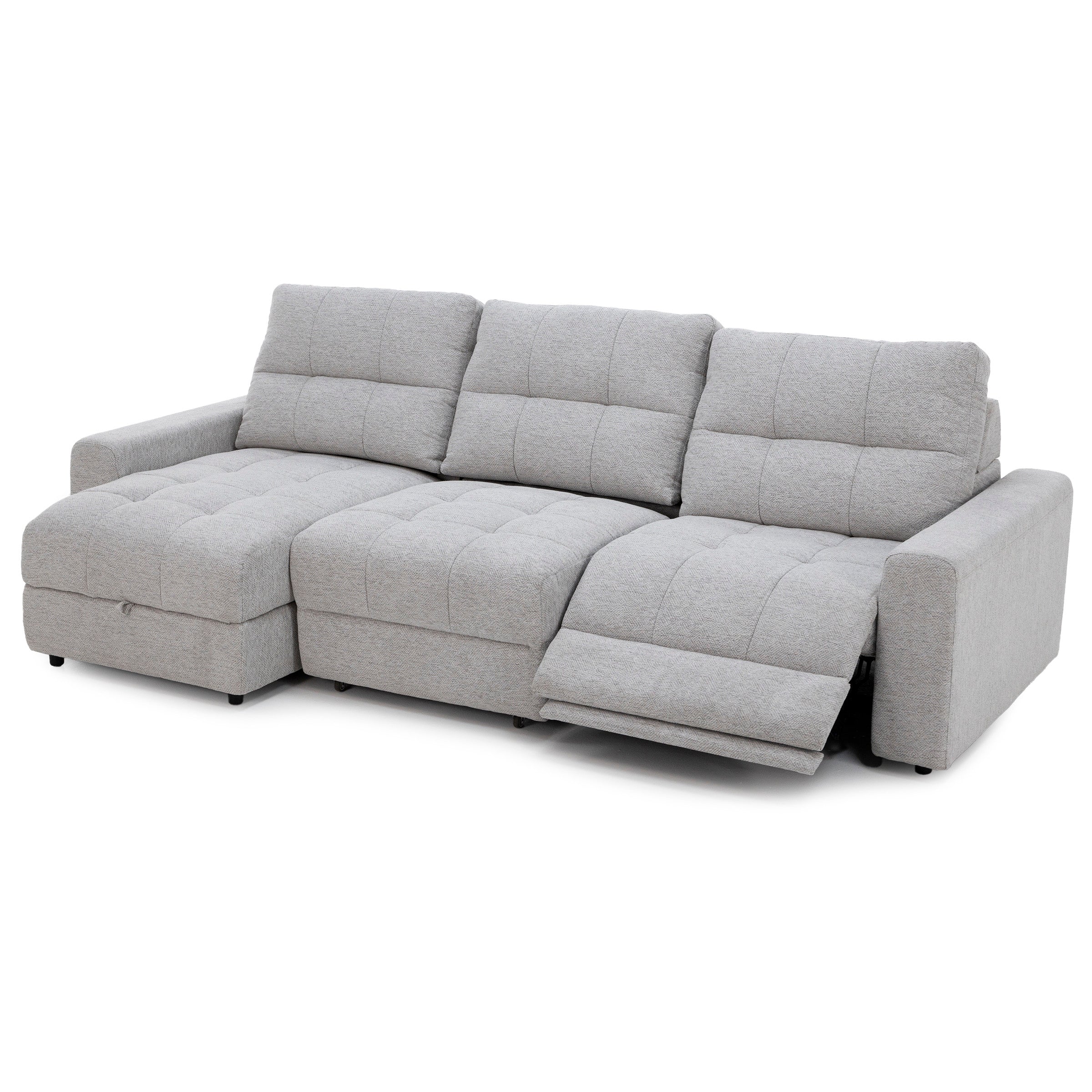 Duncan 3-Pc. Power Reclining Chaise Sofa With One Power Armless Sliding Chair