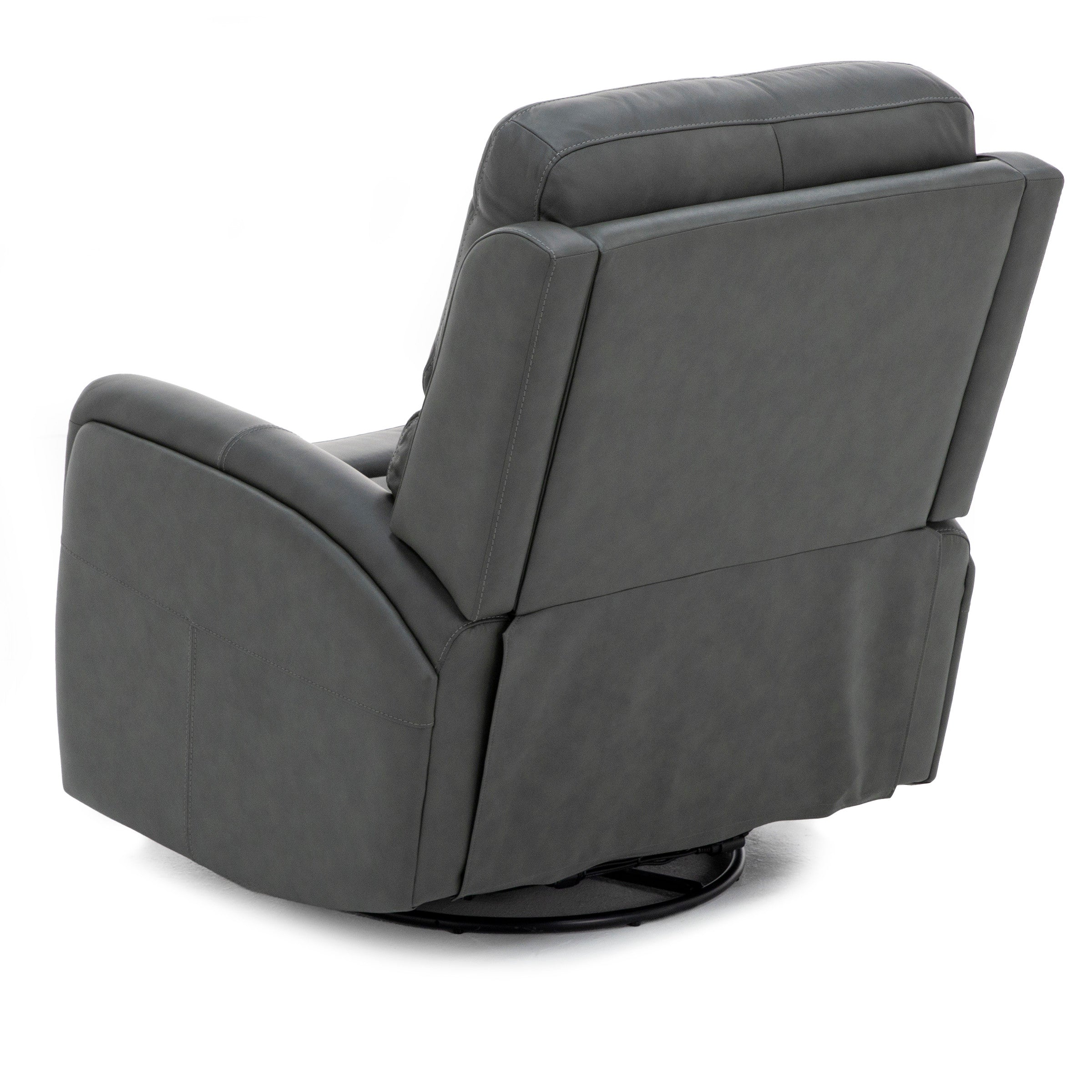 Flexsteel Landon Leather Fully Loaded Swivel Recliner With Heat and Massage