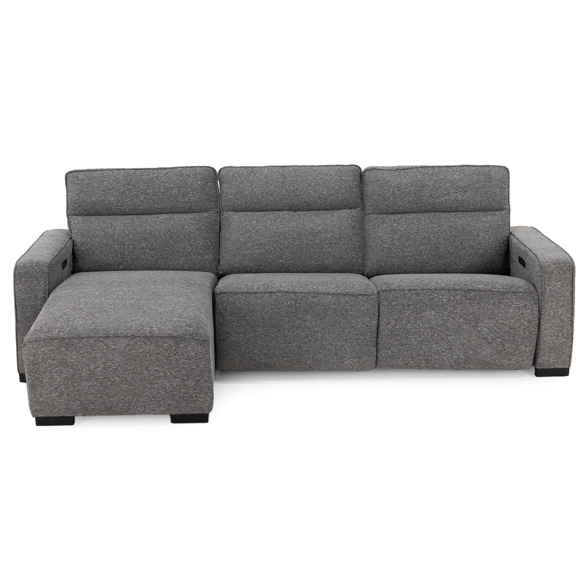 Beckett 3-Pc. Power Headrest Reclining Chaise Sofa