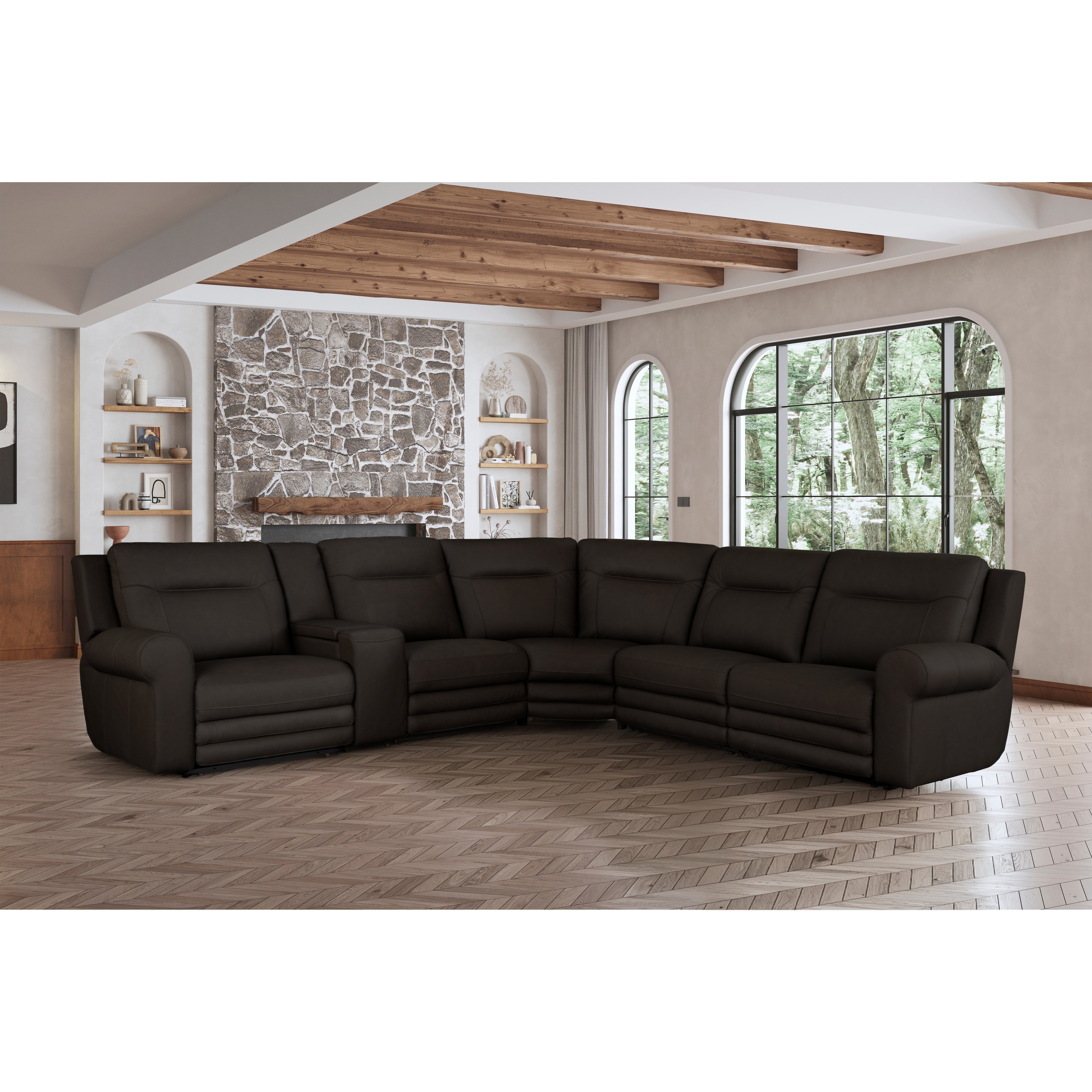 Candice 6-Pc. Leather Power Headrest Zero Gravity Reclining