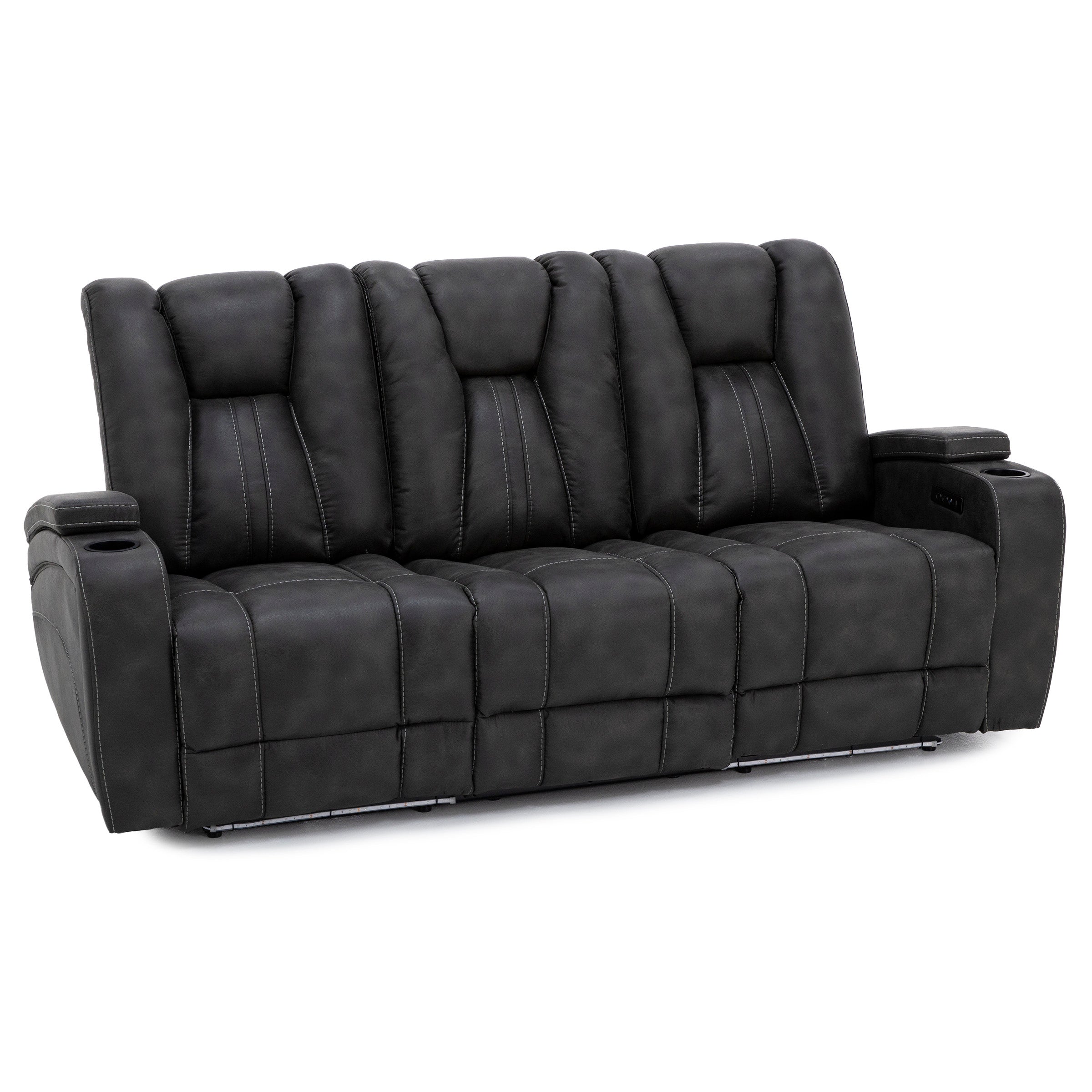 Dakota Power Headrest Zero Gravity Reclining Sofa With Drop Down Table