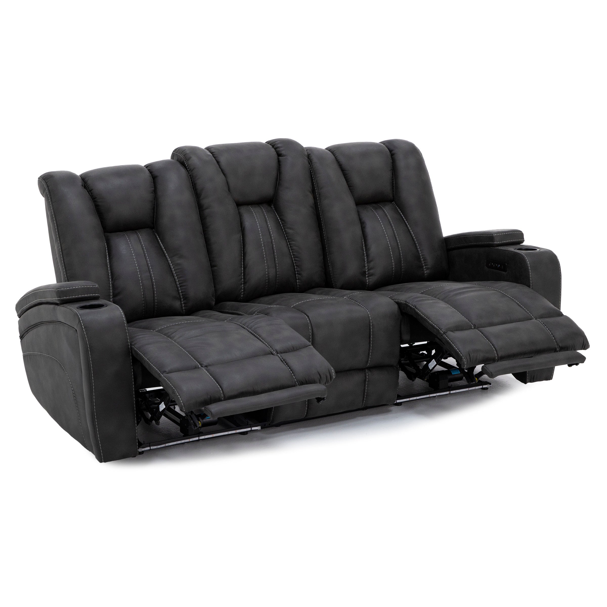 Dakota Power Headrest Zero Gravity Reclining Sofa With Drop Down Table