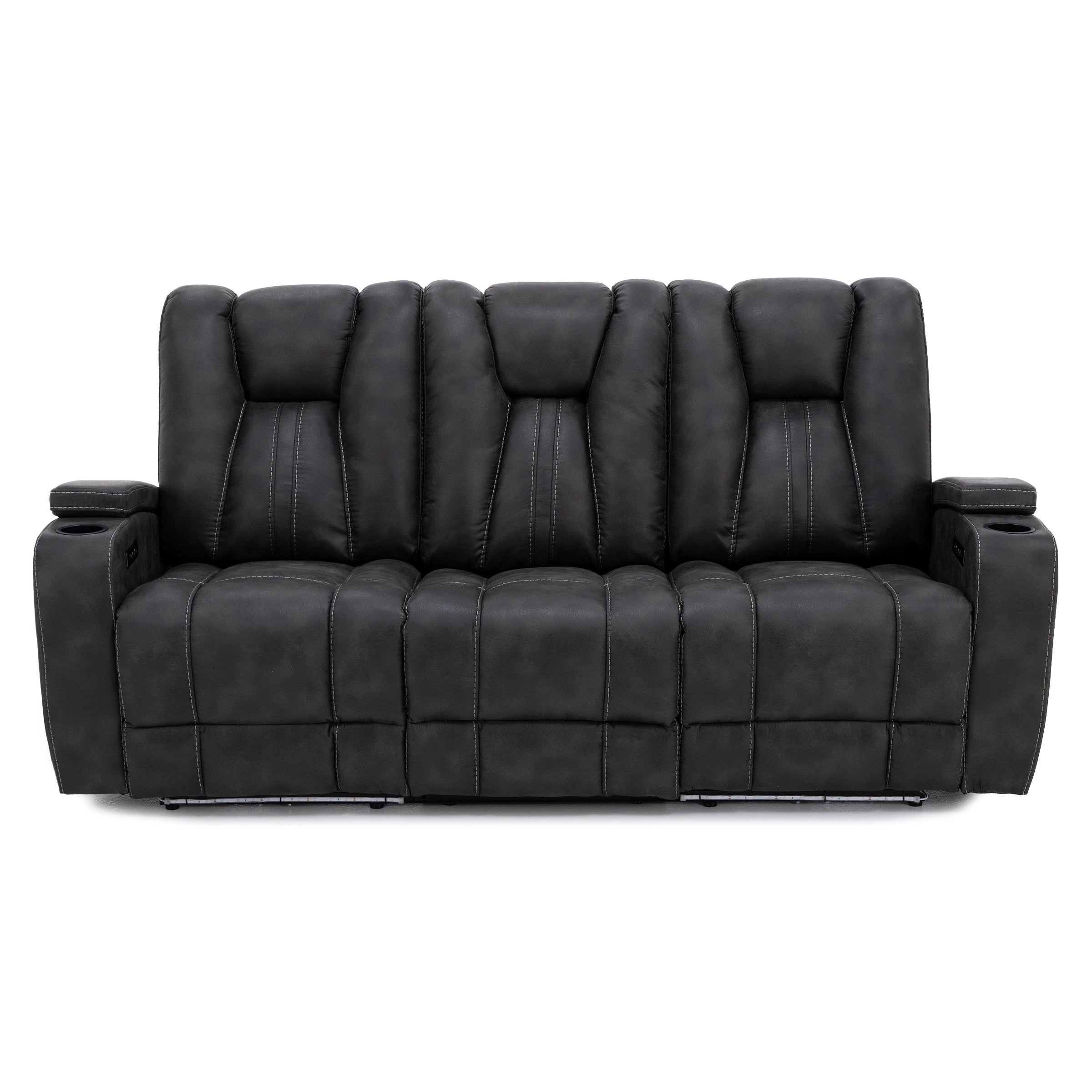 Dakota Power Headrest Zero Gravity Reclining Sofa With Drop Down Table