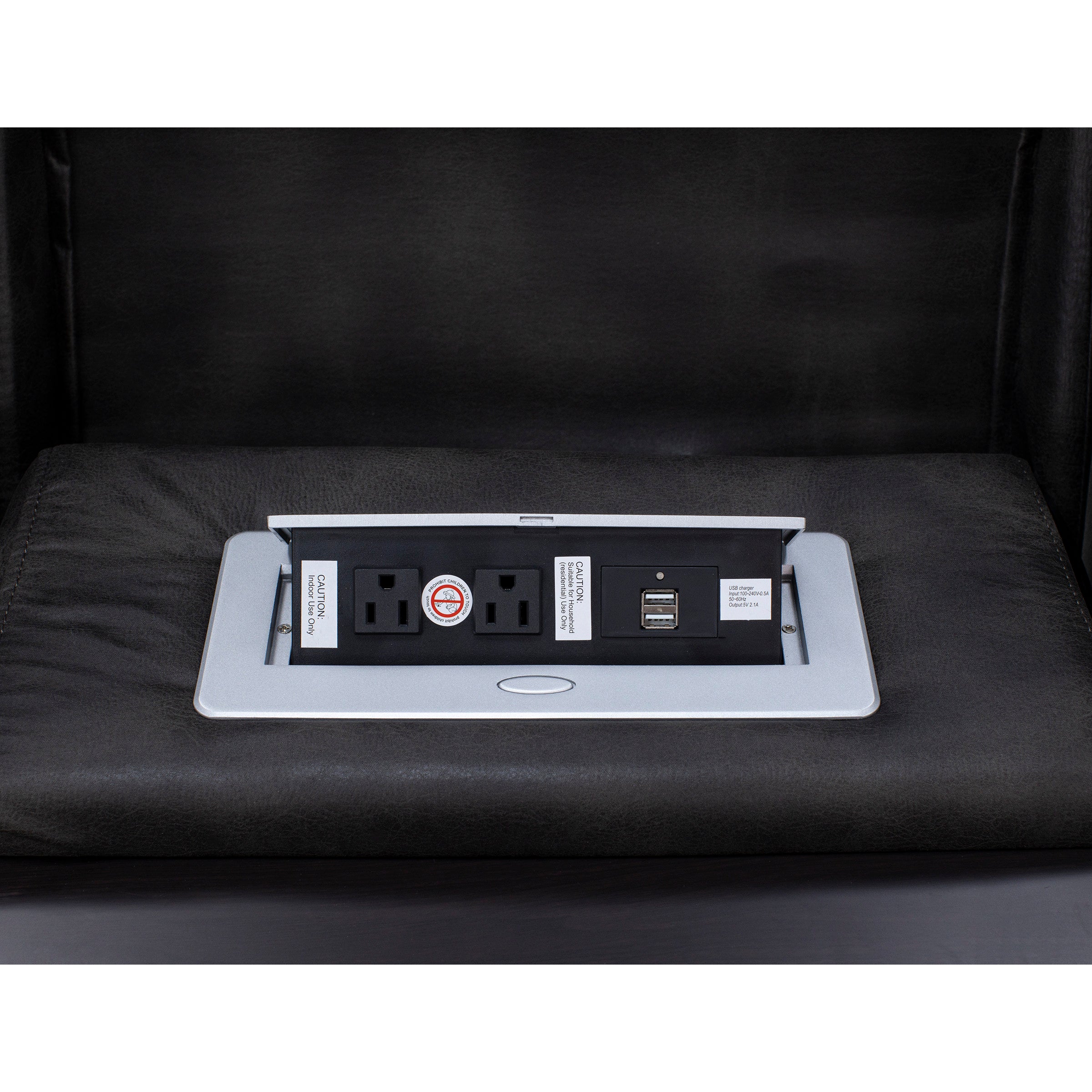 Dakota Power Headrest Zero Gravity Reclining Sofa With Drop Down Table