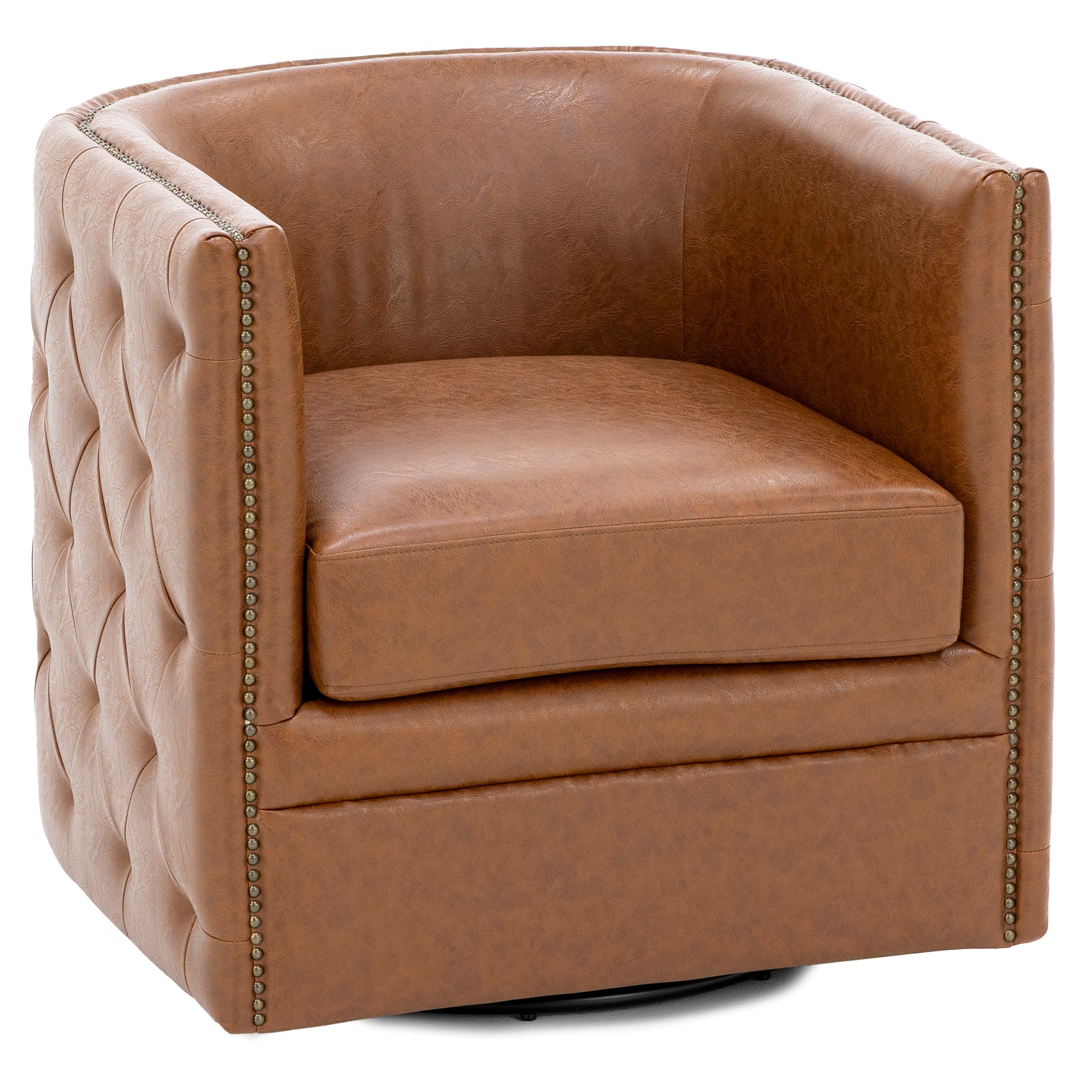 High Point Tufted Swivel Barrel Chair