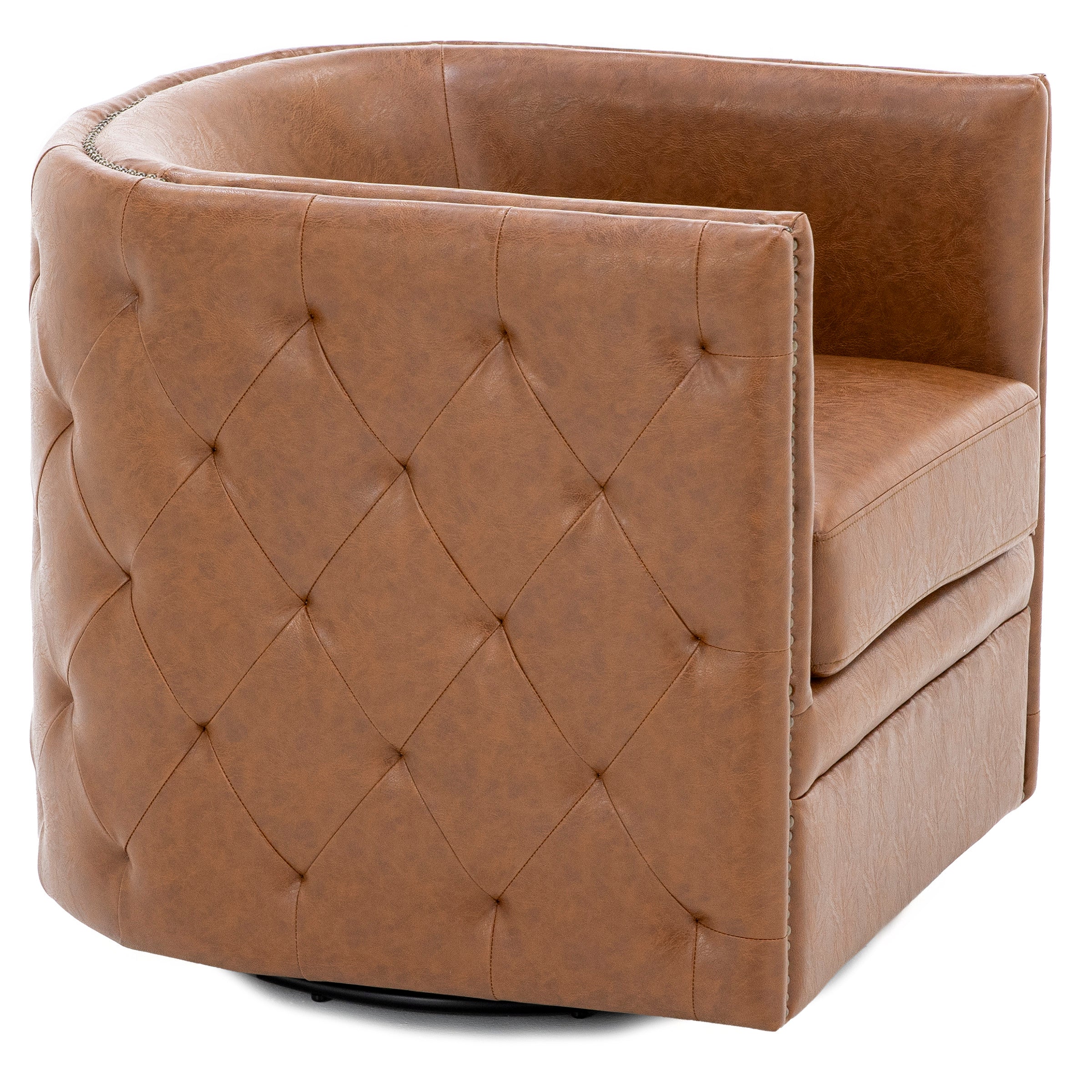 High Point Tufted Swivel Barrel Chair