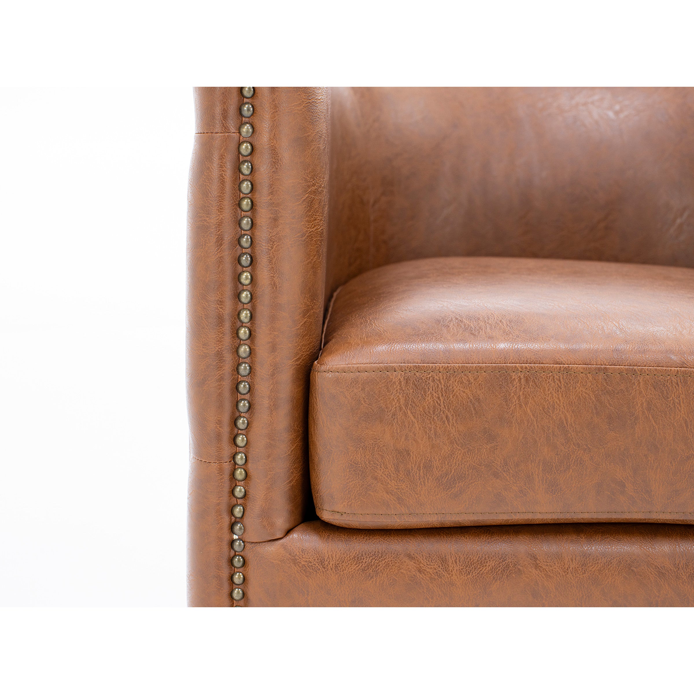 High Point Tufted Swivel Barrel Chair
