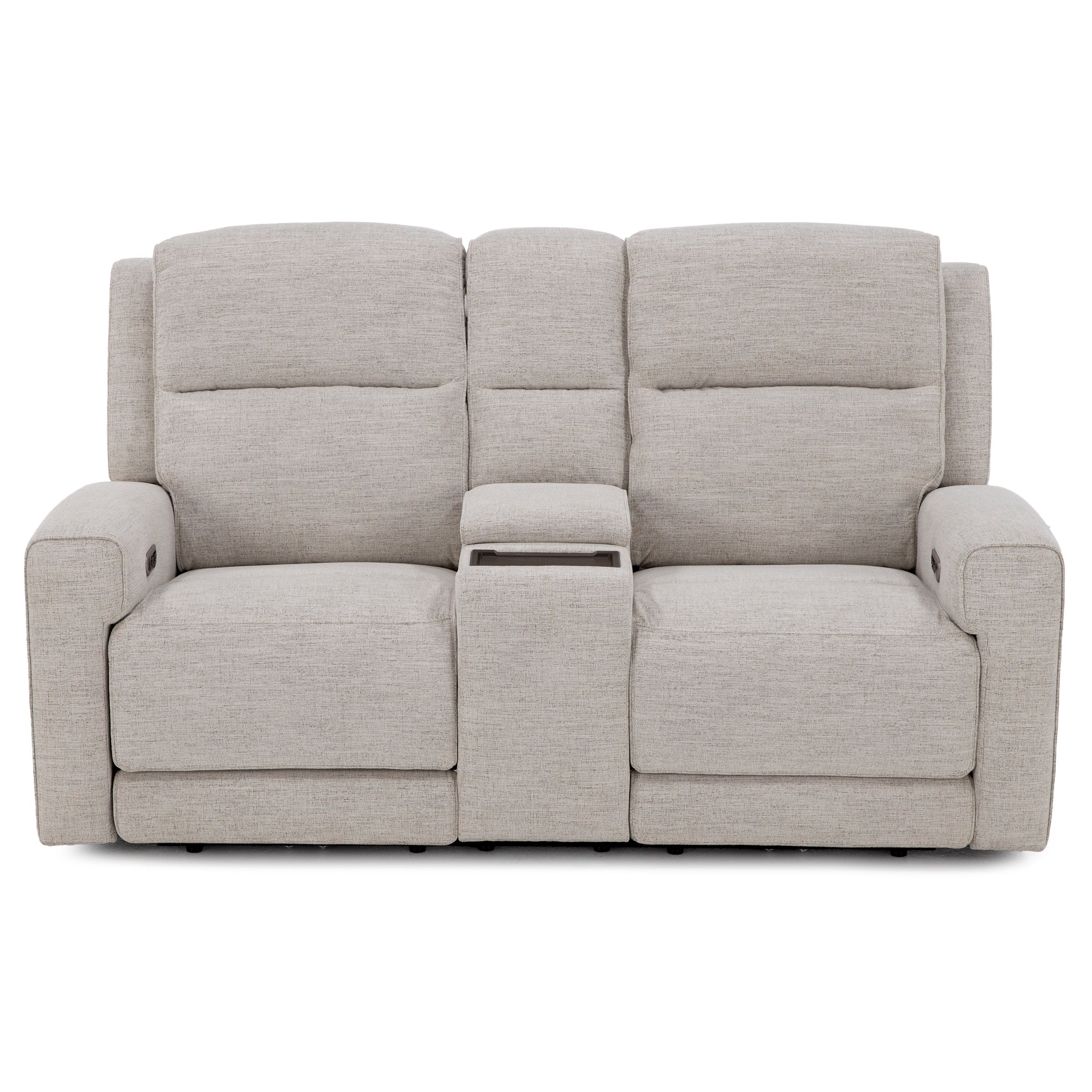 Flexsteel Shawna Power Headrest Reclining Console Loveseat