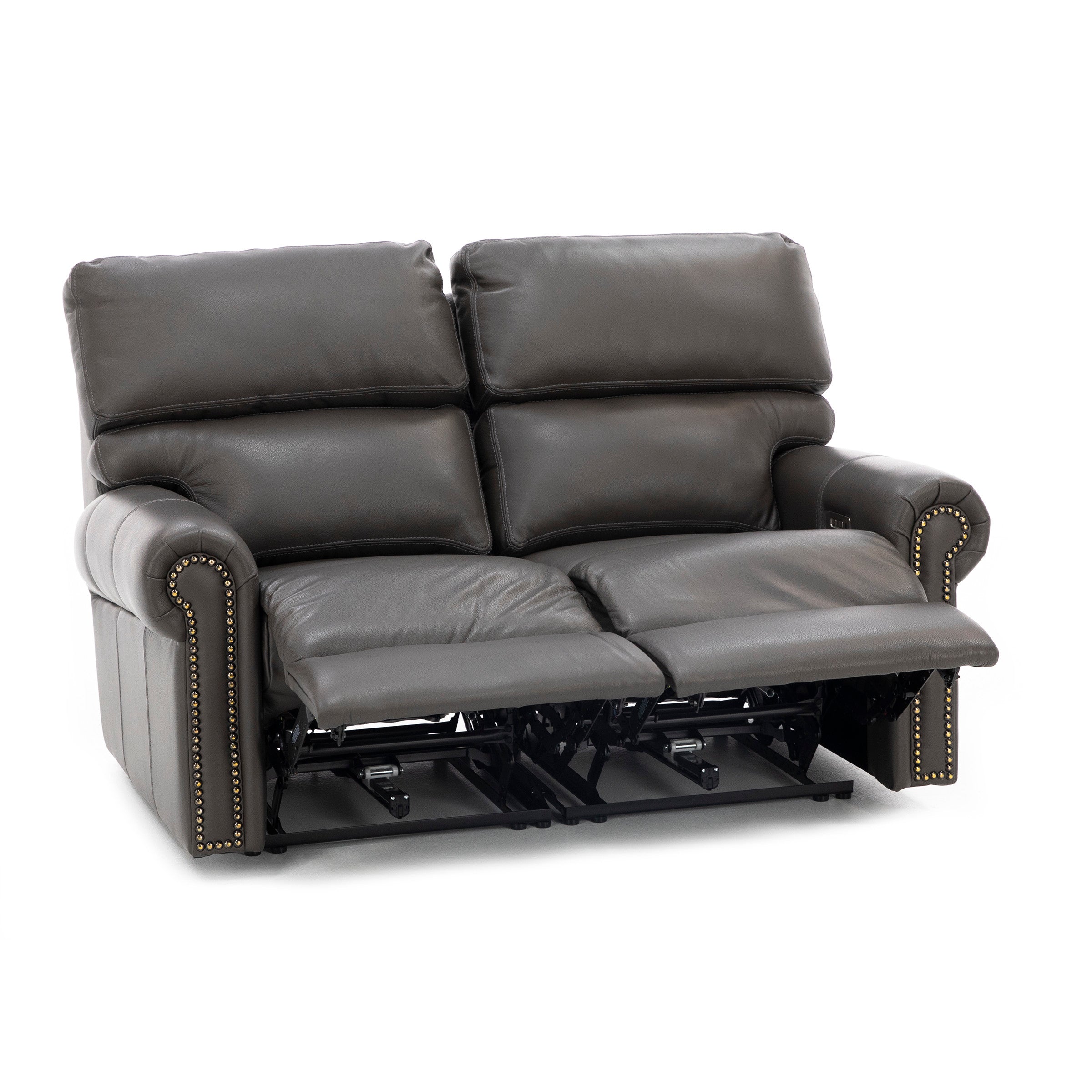 Design and Recline Connor Leather Power Reclining Loveseat
