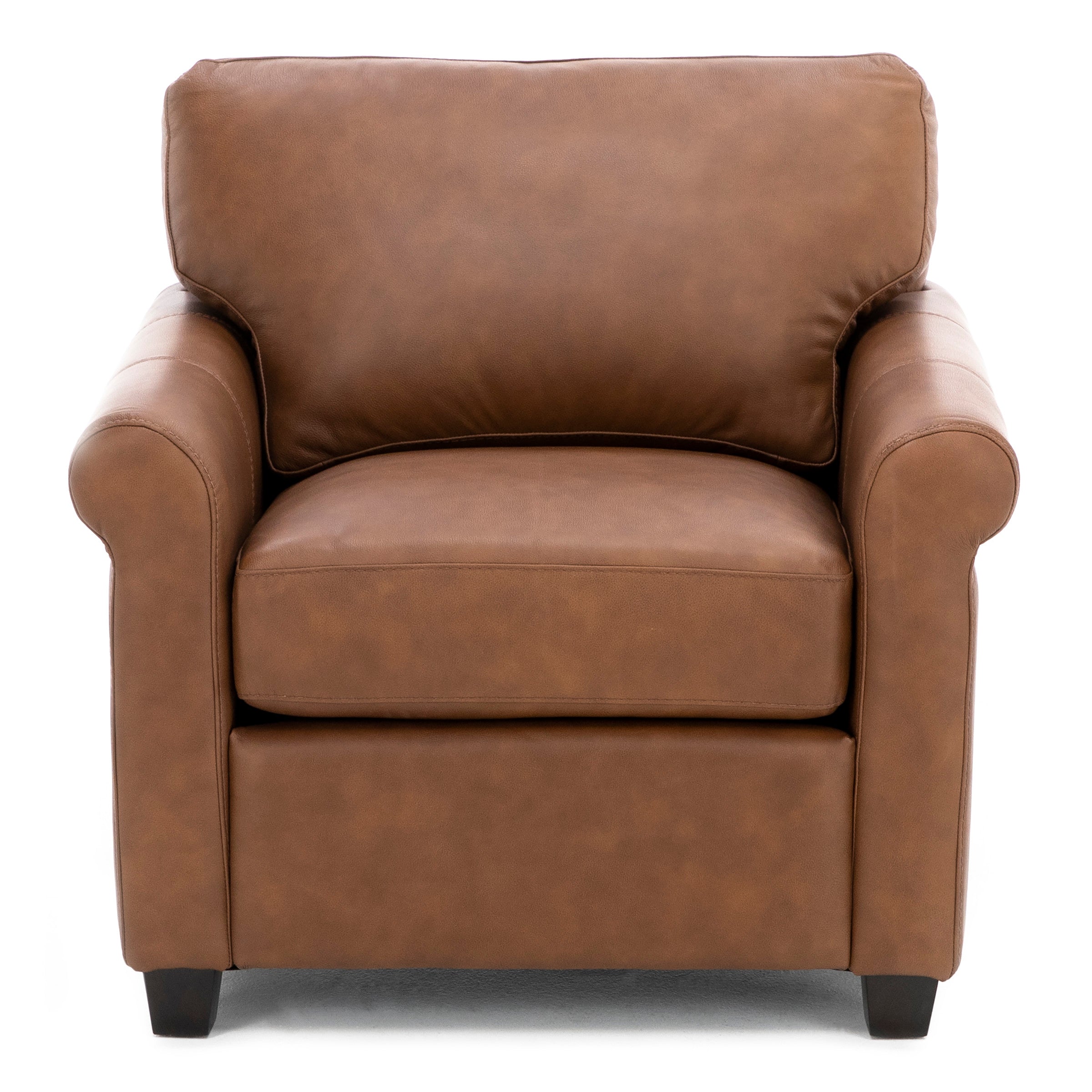 Sacramento Leather Small Sock Arm Chair