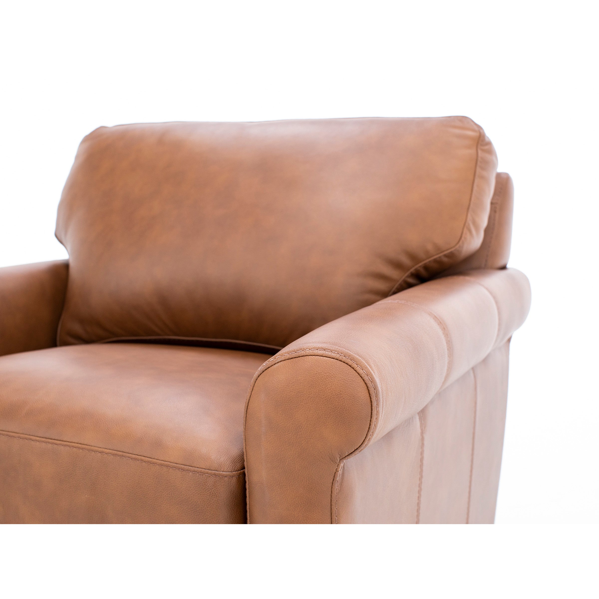 Sacramento Leather Small Sock Arm Chair