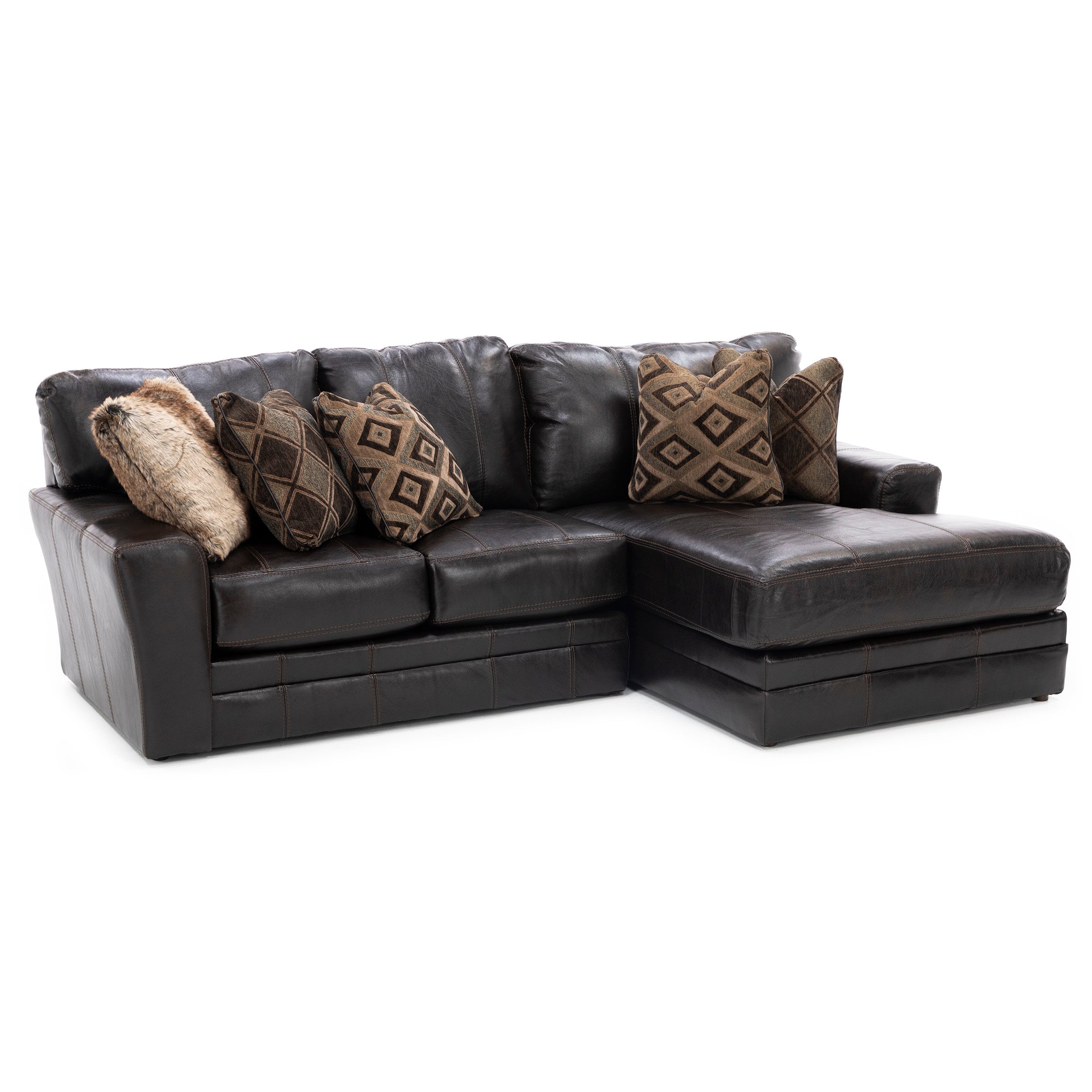 Camden 2-Pc. Leather Sectional with Chaise
