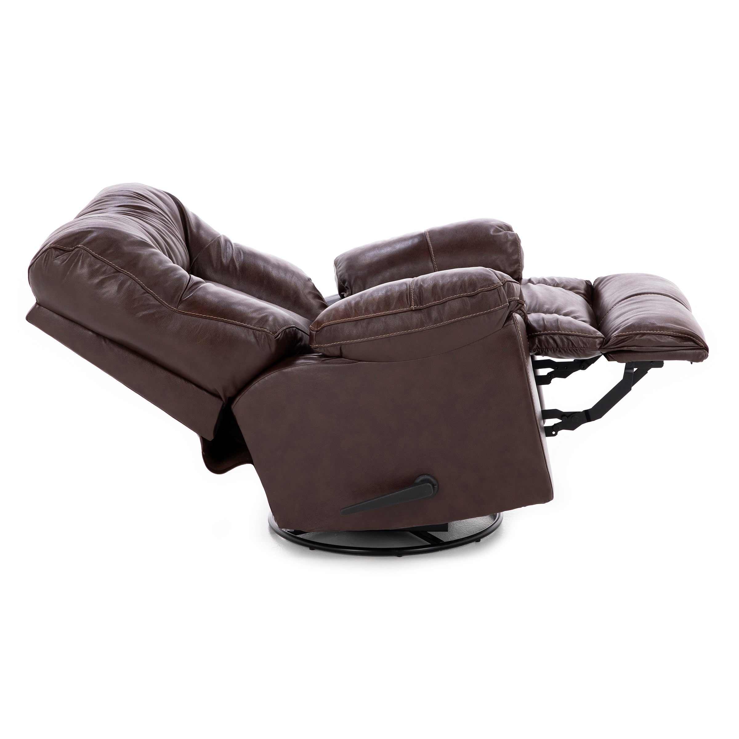 Geoff Leather Swivel Rocker Recliner