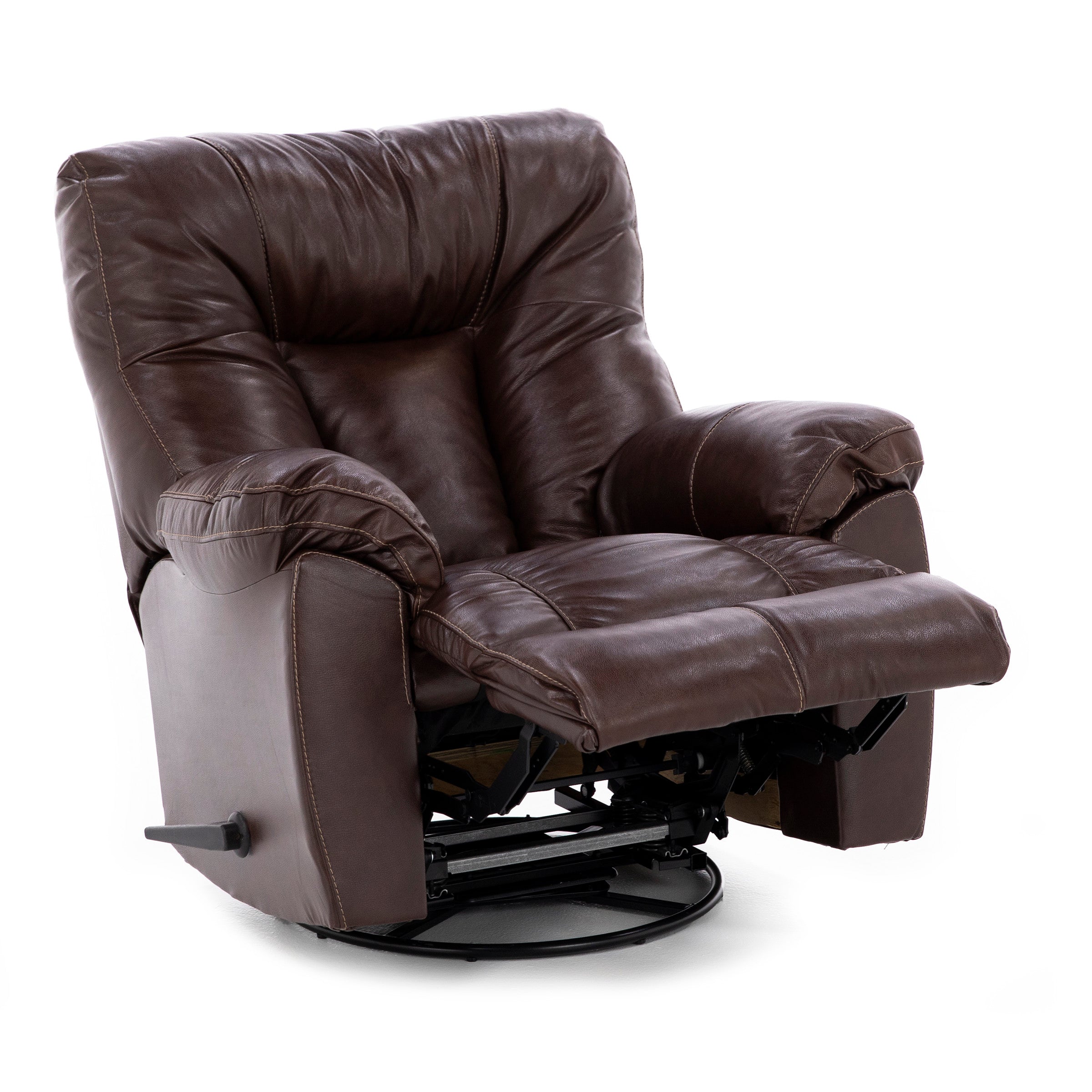 Geoff Leather Swivel Rocker Recliner