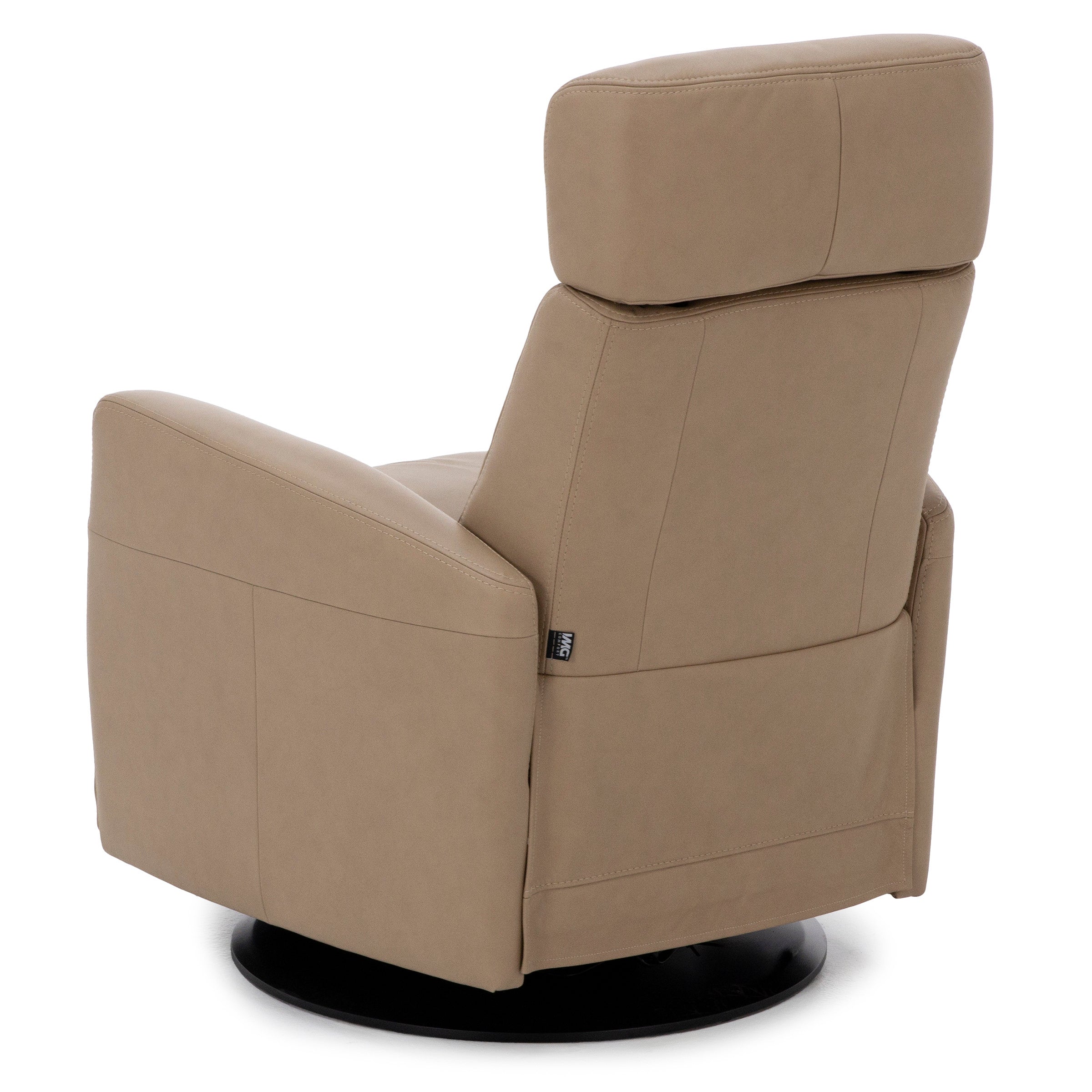 Denver Leather Medium Power Swivel Glider Recliner