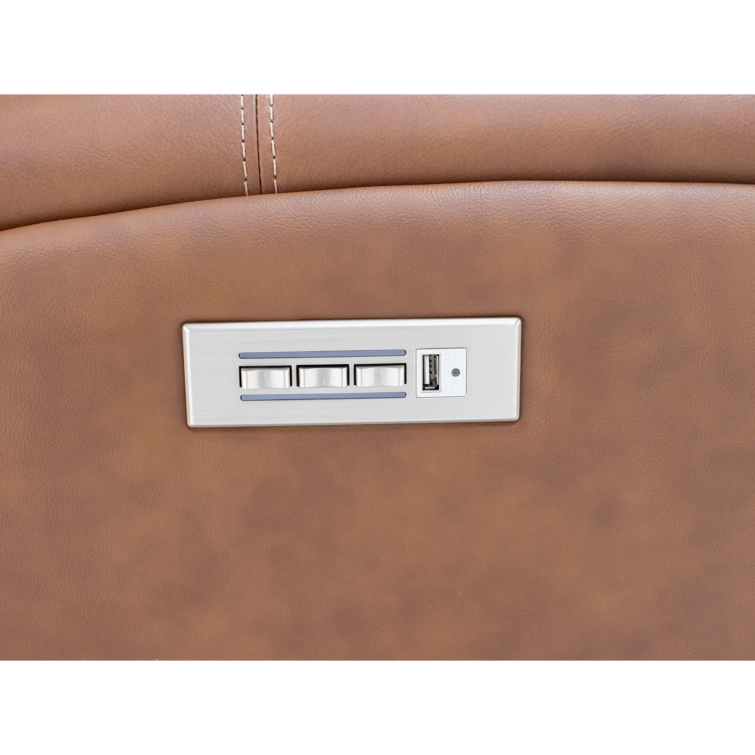 Flexsteel Landon Leather Zero Gravity Fully Loaded Reclining Console Loveseat With Wireless Charging