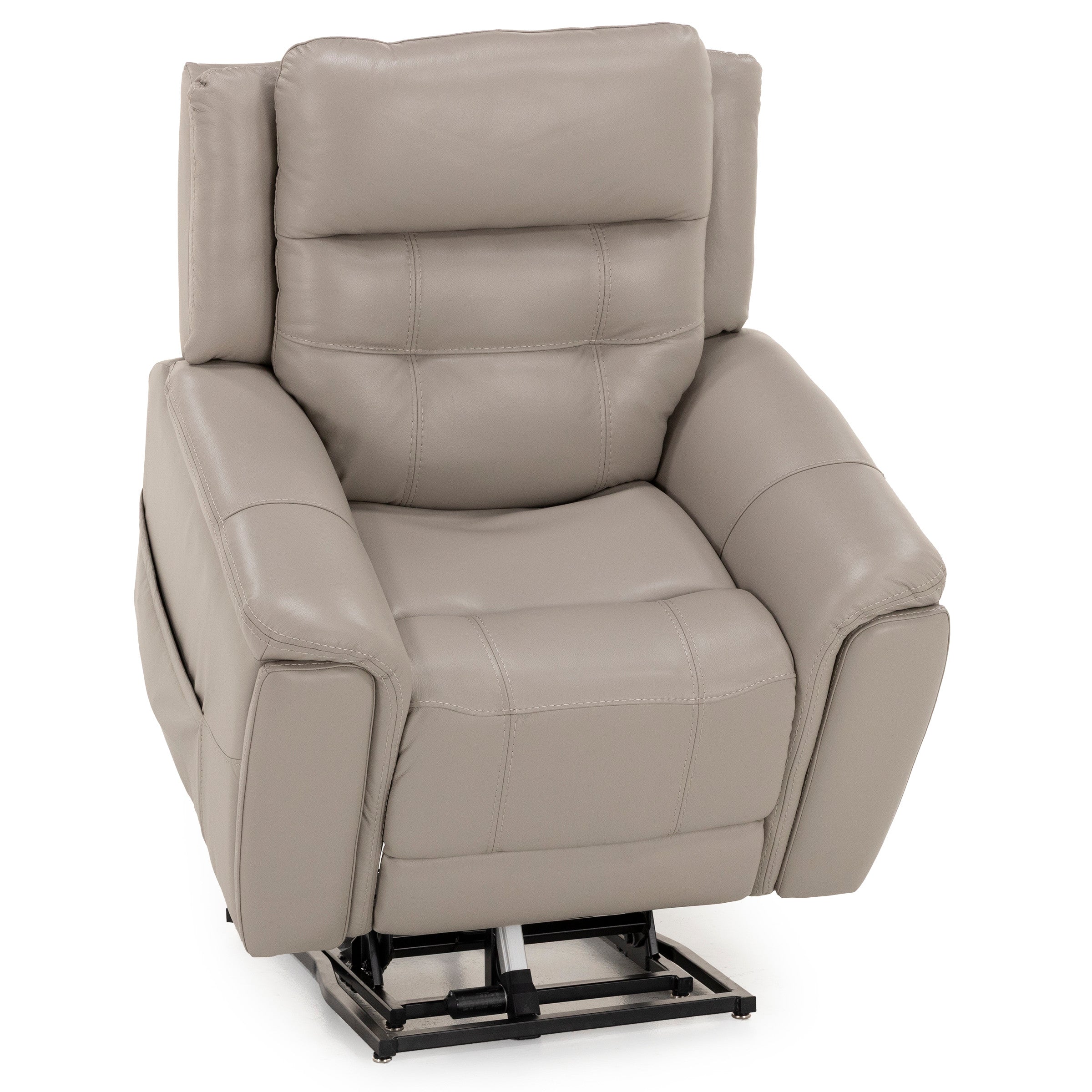 Quinn Leather Fully Loaded Lift Chair With Heat And Hidden Cupholders (FDA Class II Medical Device)