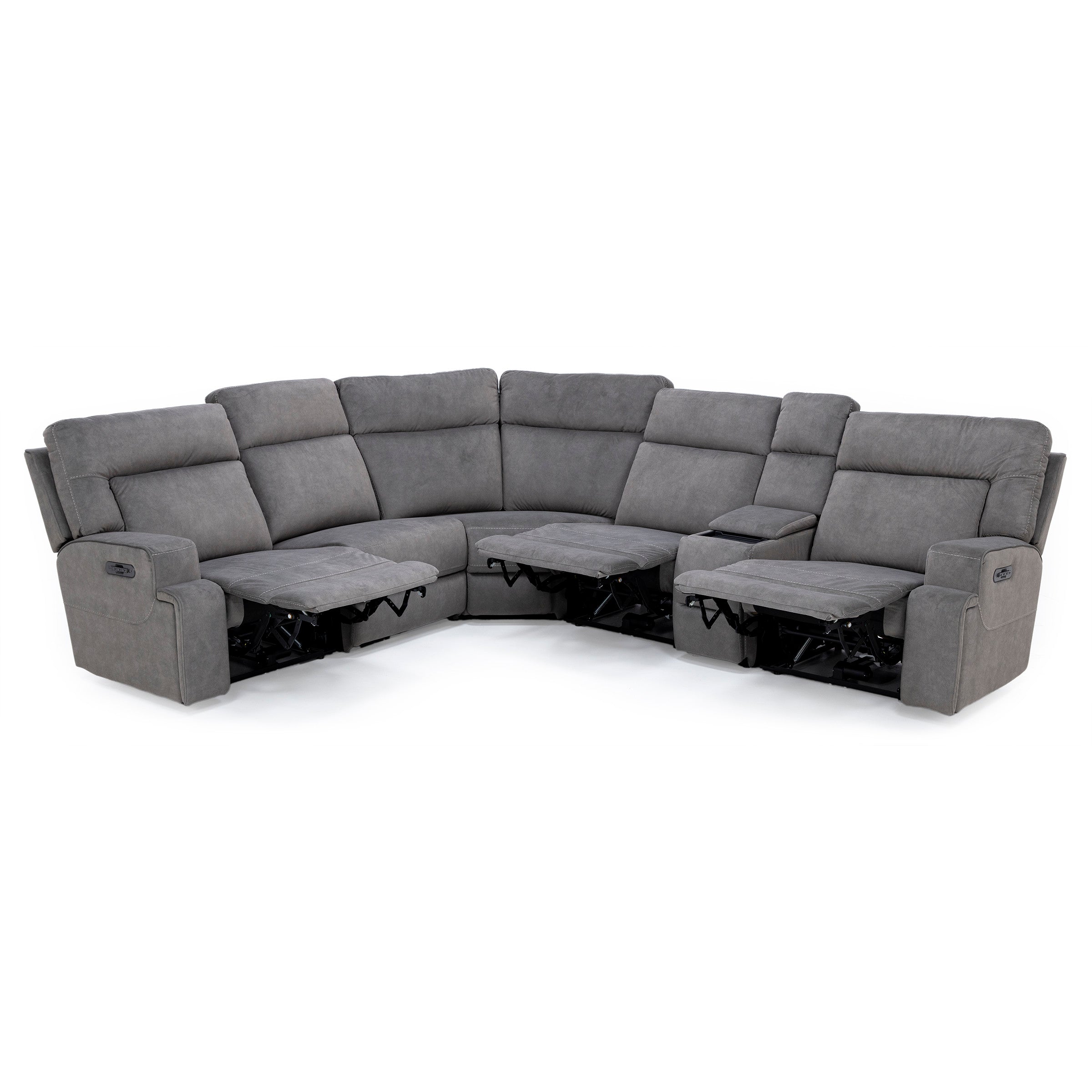 Royal 6-Pc. Fully Loaded Reclining Modular with Wireless Remote