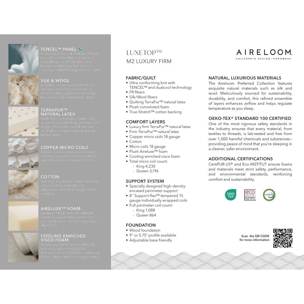 2026 Edition Aireloom Luxetop M2 Luxury Firm
