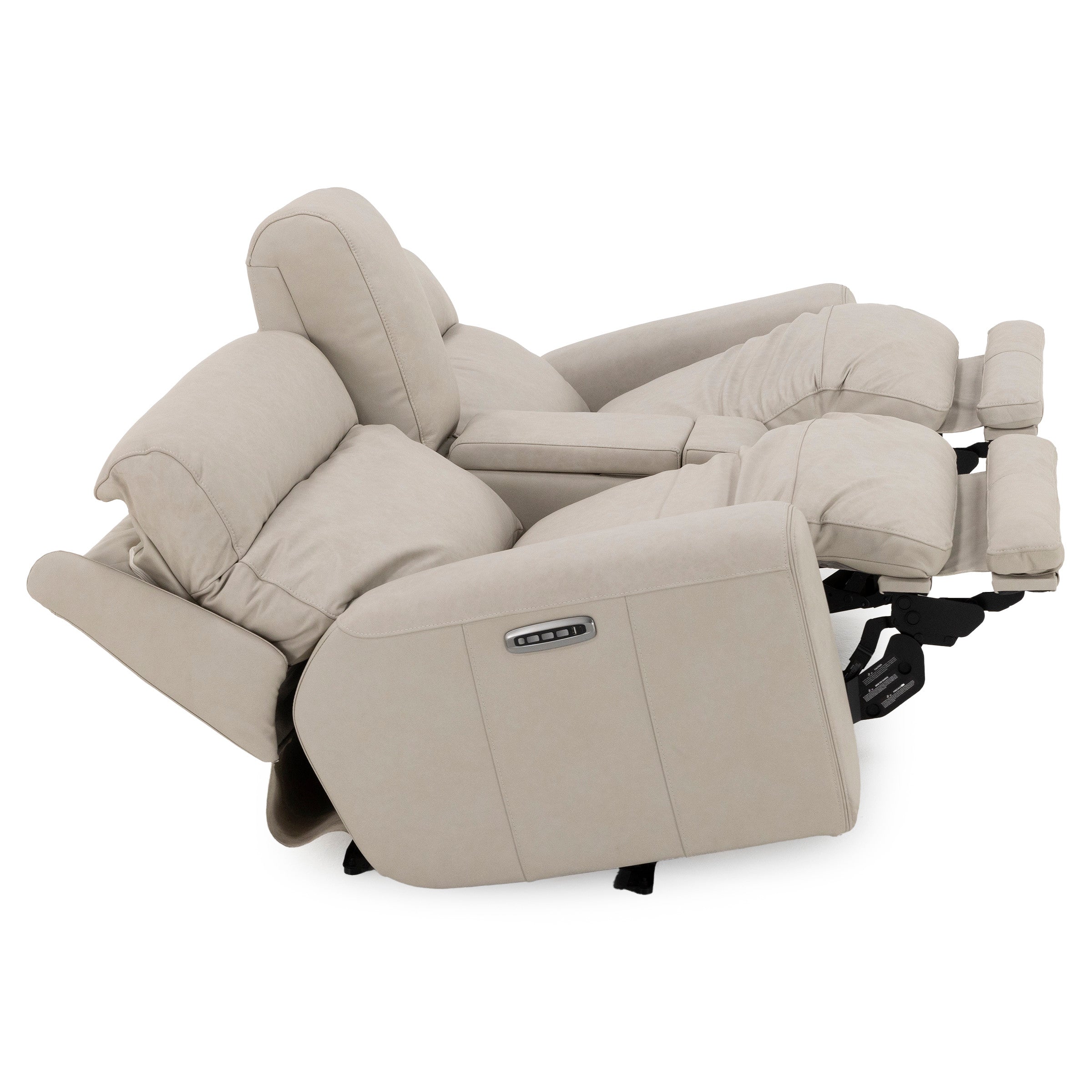 Morrow 3-Pc. Leather Fully Loaded Zero Gravity Reclining Console Loveseat