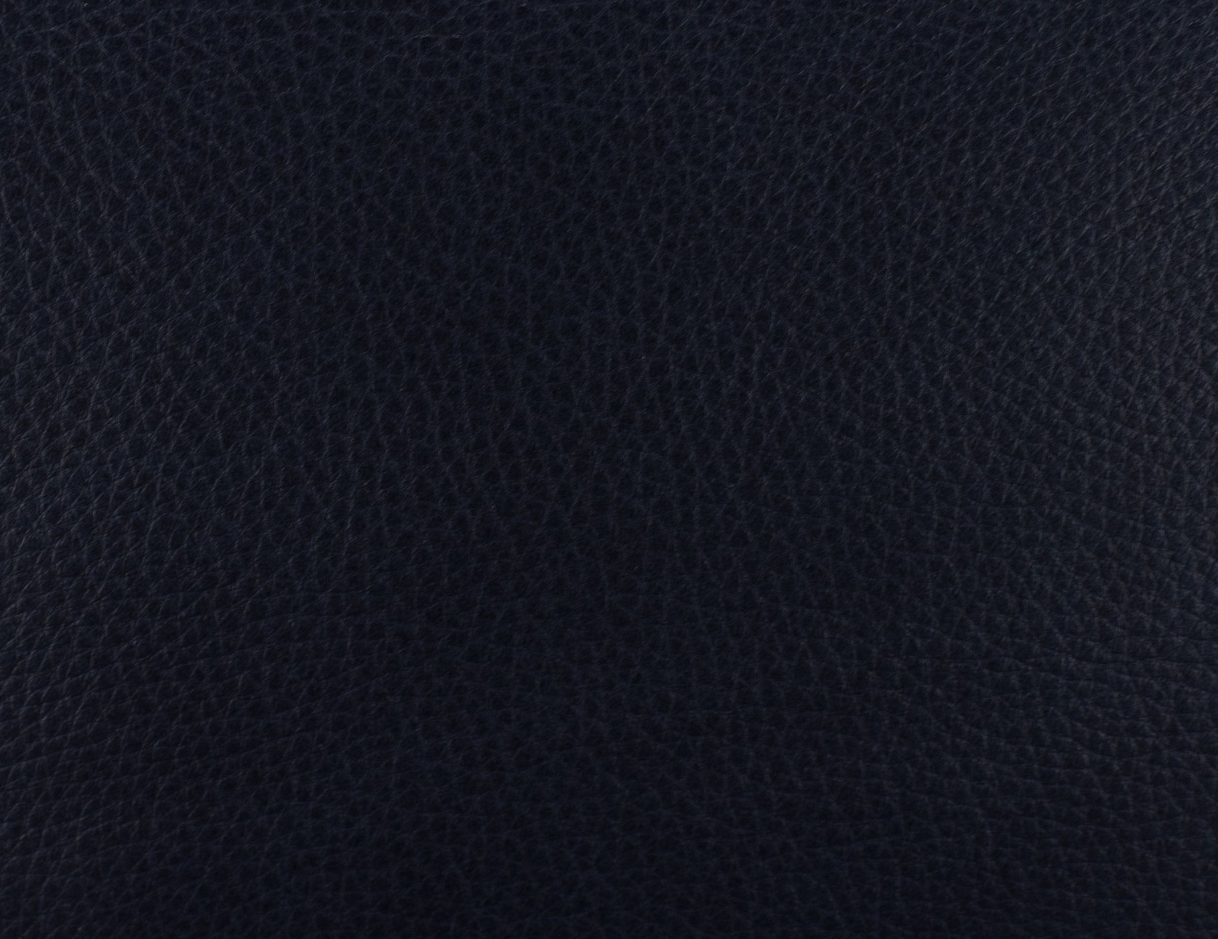 Close-up of dark navy pebbled leather texture.