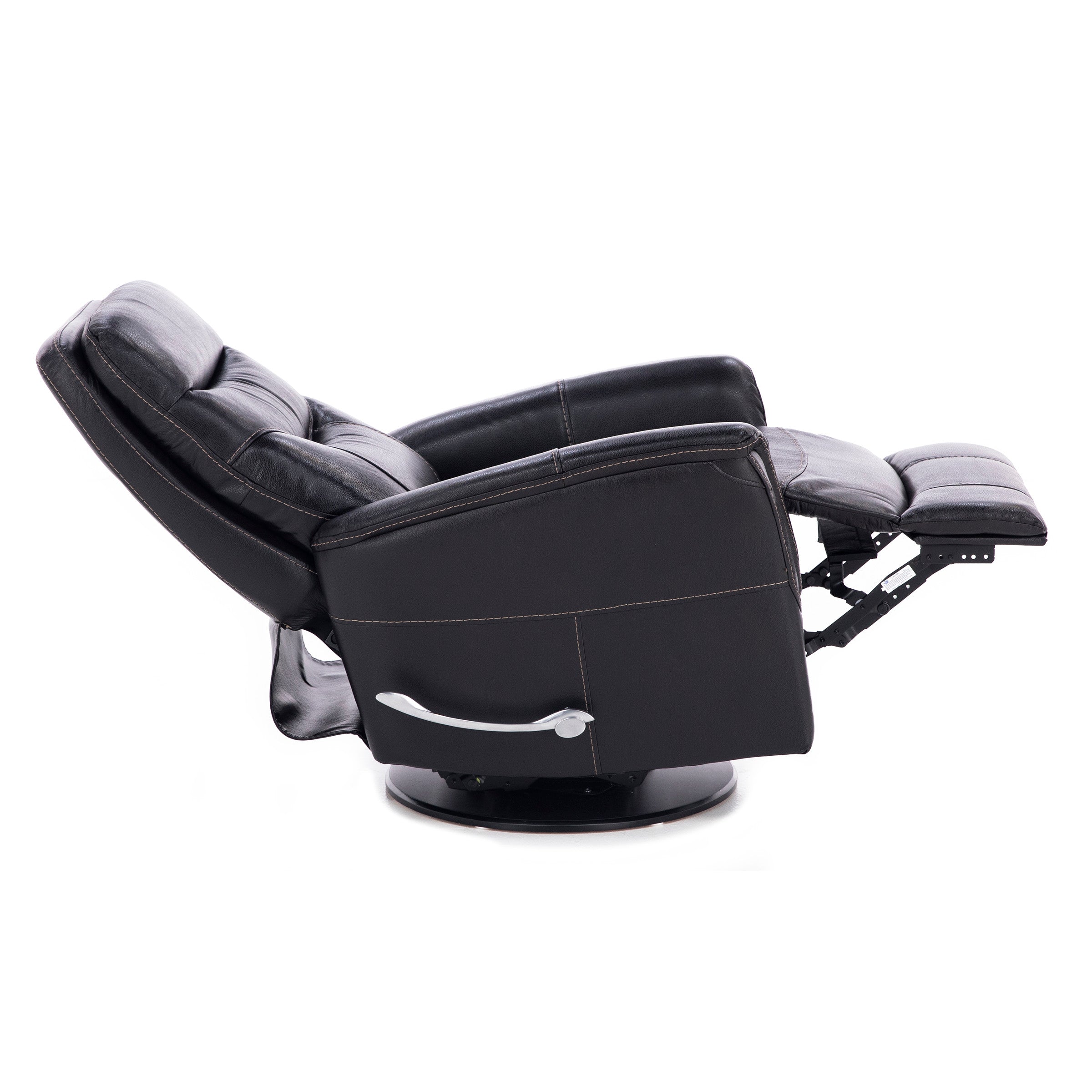 Brennan Leather Swivel Recliner With Manual Adjustable Headrest