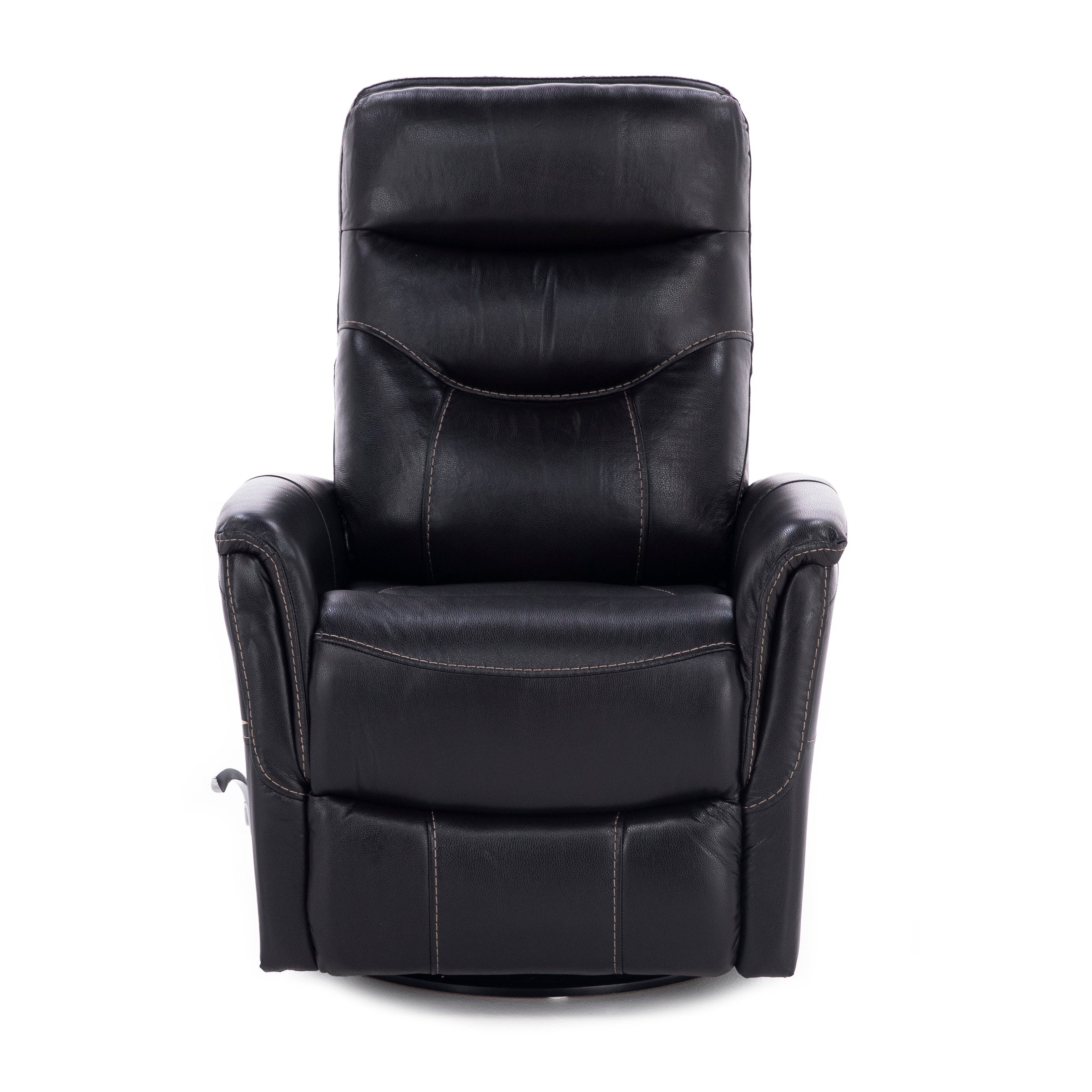 Brennan Leather Swivel Recliner With Manual Adjustable Headrest