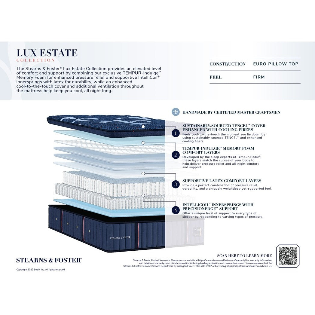 Stearns & Foster Lux Estate Firm Pillowtop