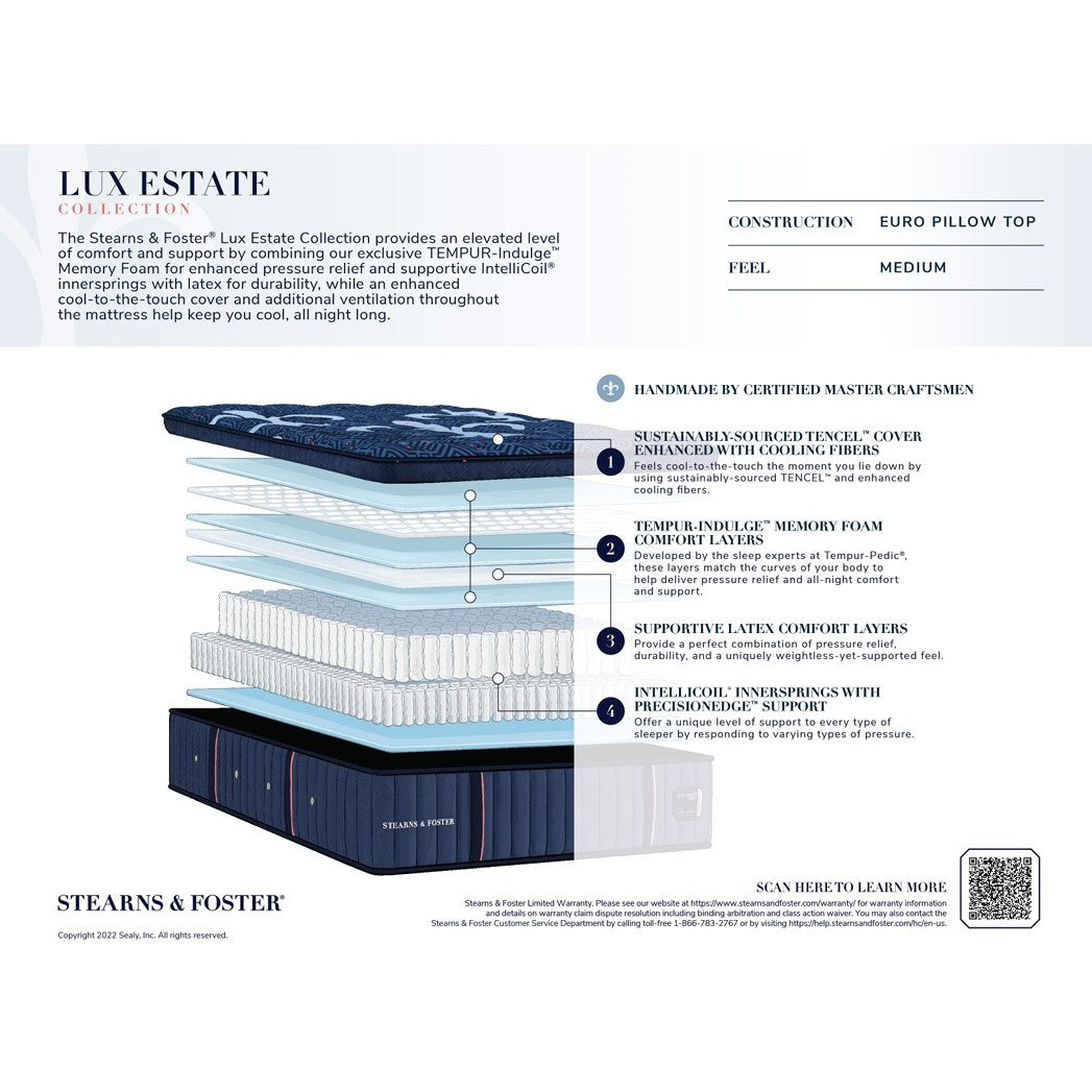 Stearns & Foster Lux Estate Medium Pillowtop